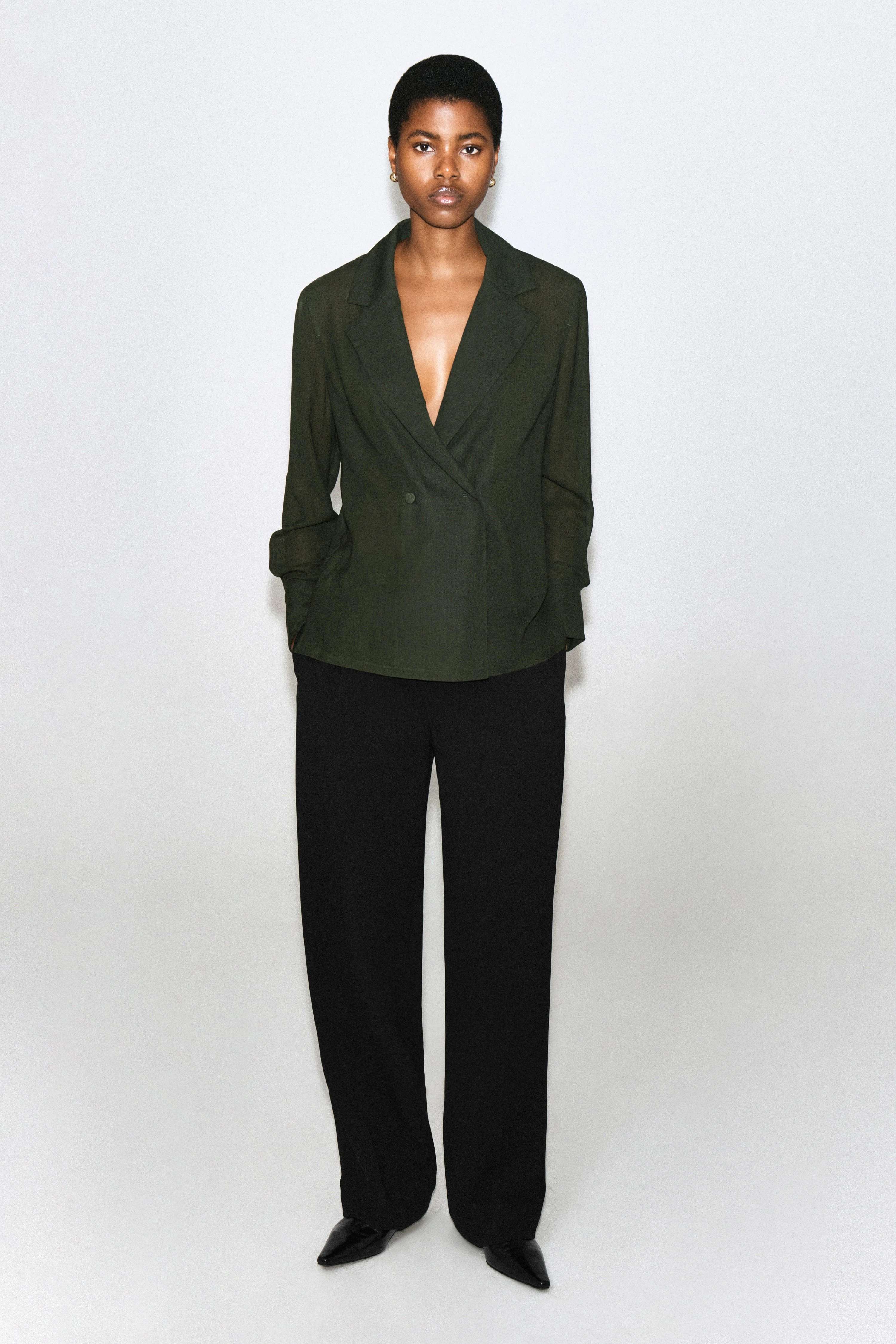 DOUBLE-BREASTED WOOL-BLEND SHIRT - 3