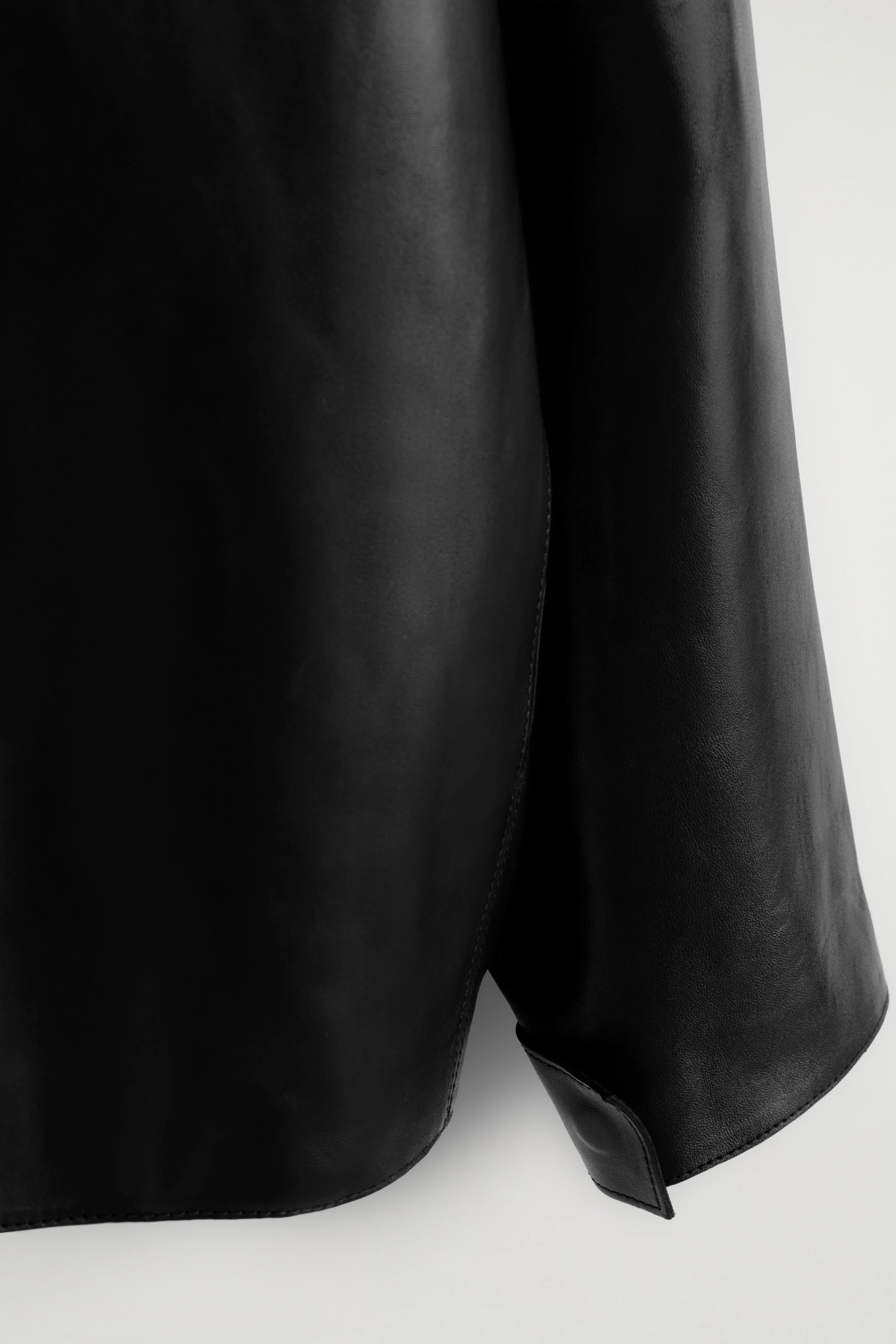 LEATHER FUNNEL-NECK JACKET - 10