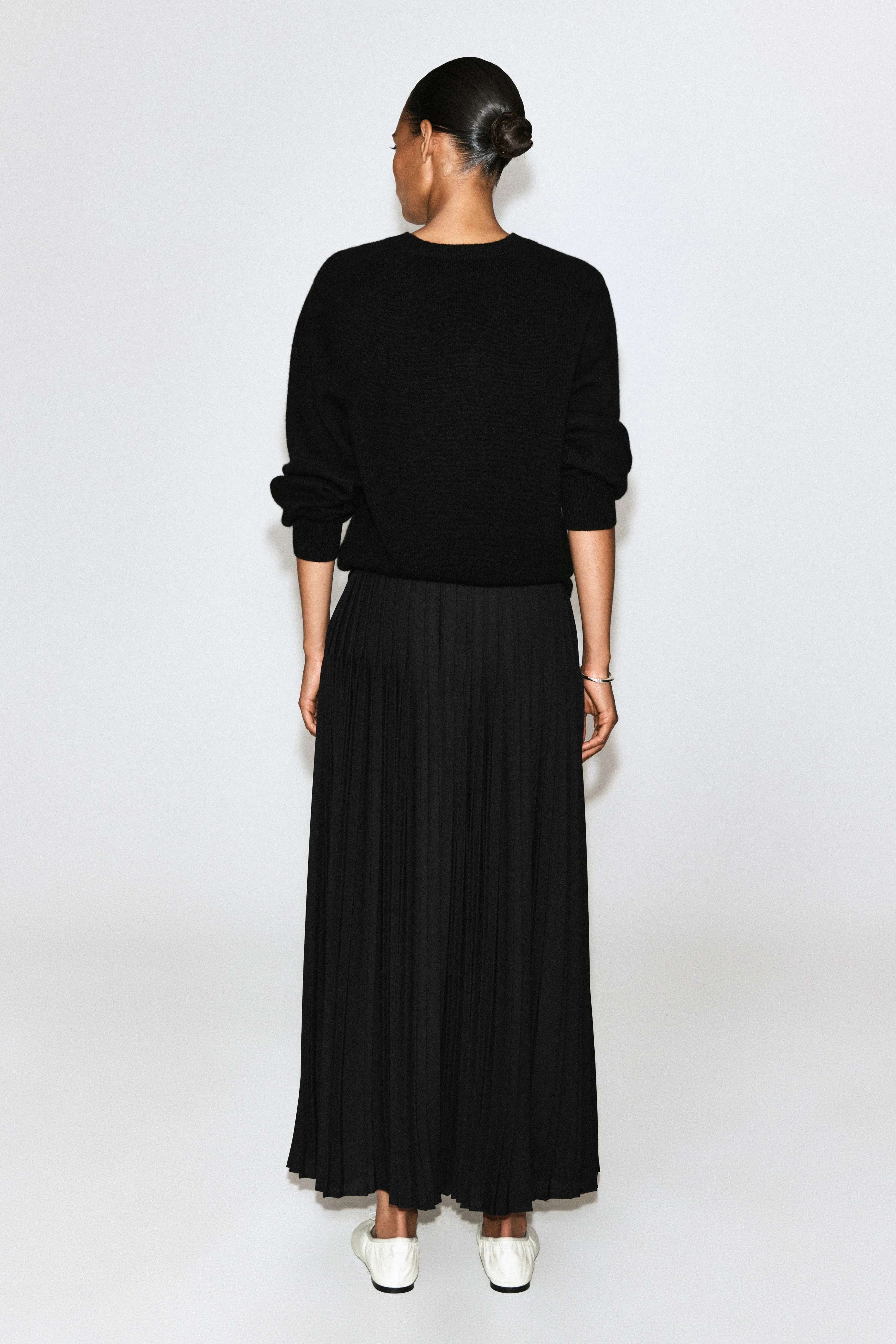 PLEATED CREPE MIDI SKIRT - 2