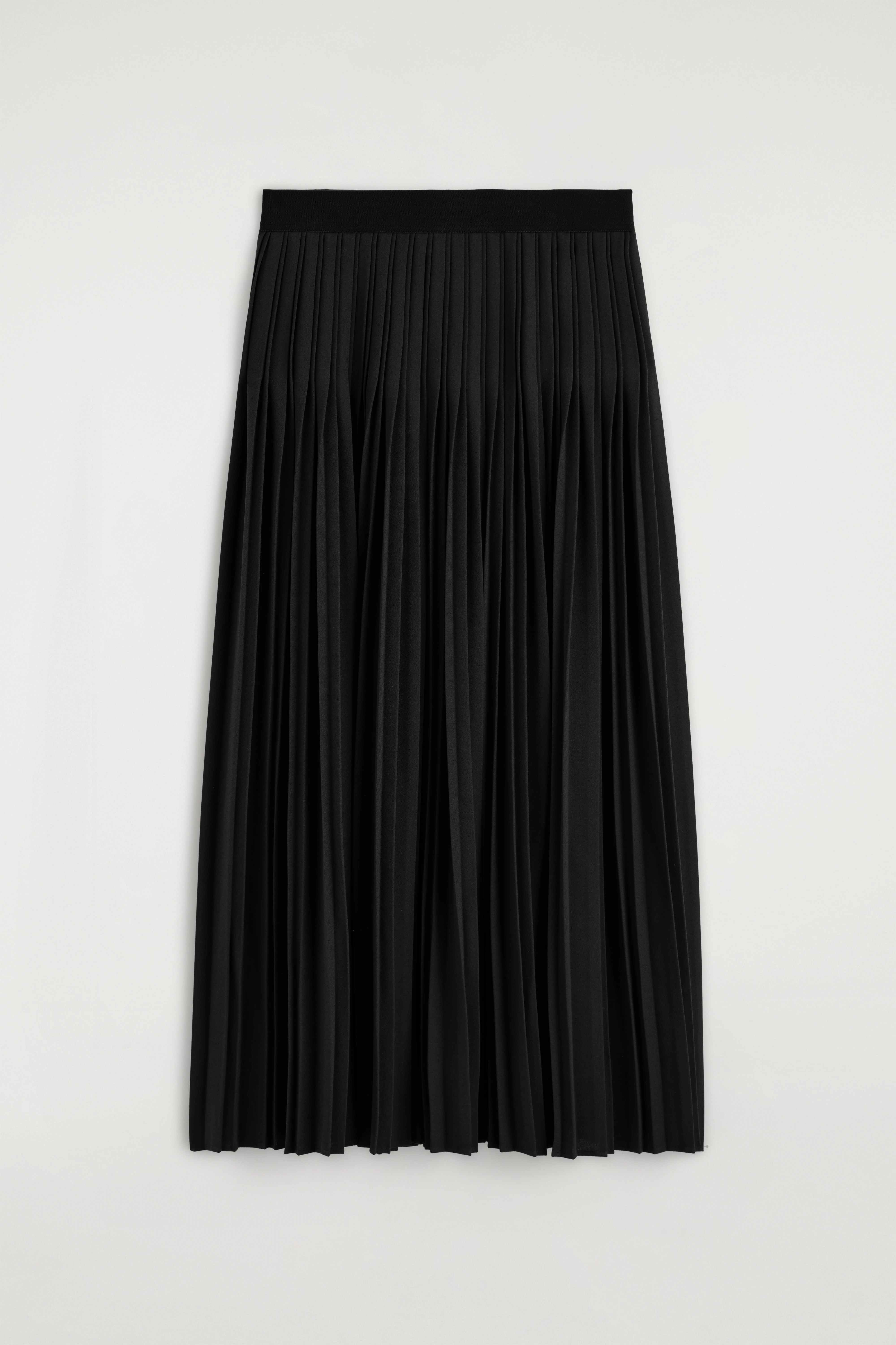 PLEATED CREPE MIDI SKIRT - 6