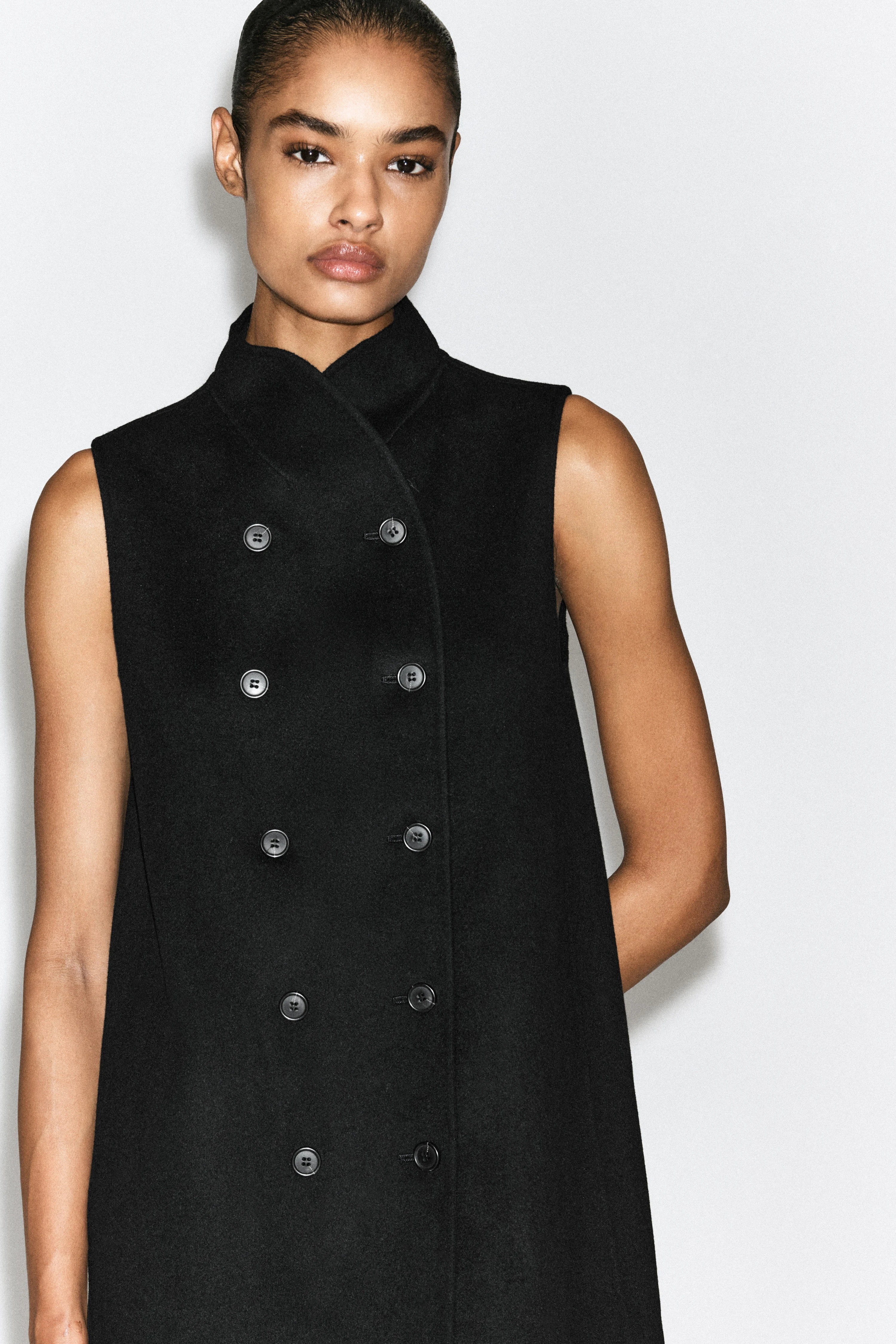 DOUBLE-FACED WOOL-BLEND MINI DRESS - 3
