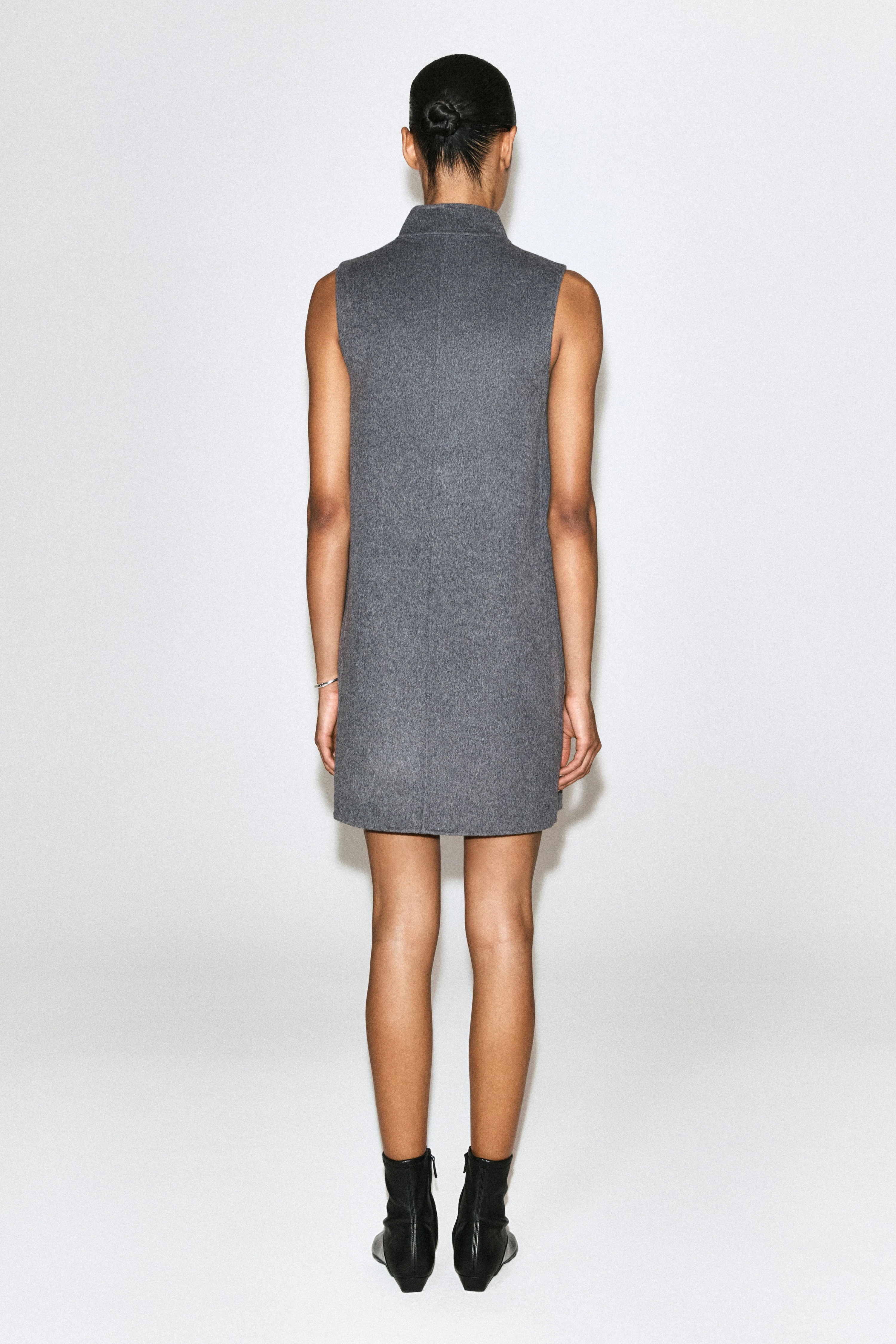 DOUBLE-FACED WOOL-BLEND MINI DRESS - 2
