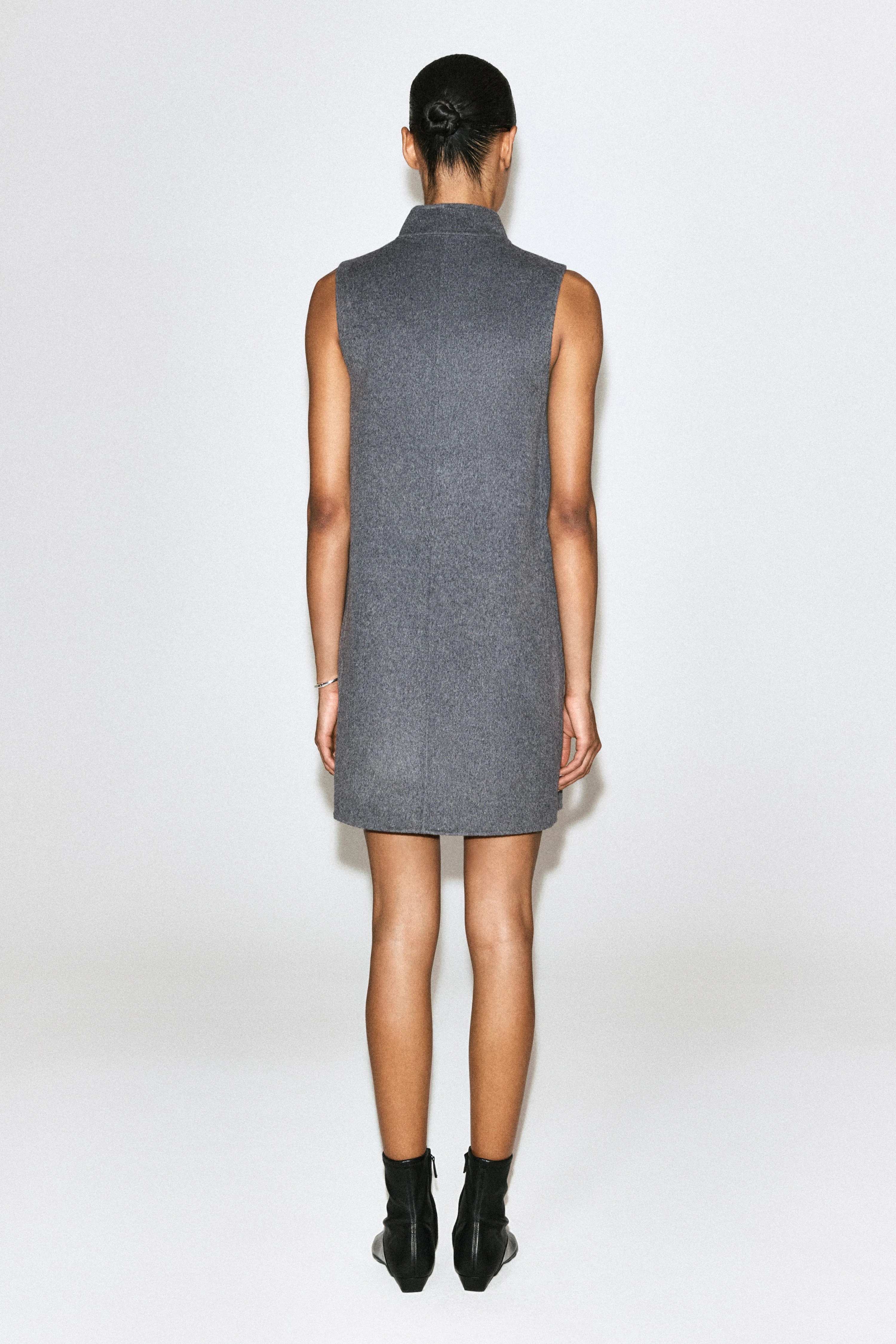 DOUBLE-FACED WOOL-BLEND MINI DRESS
