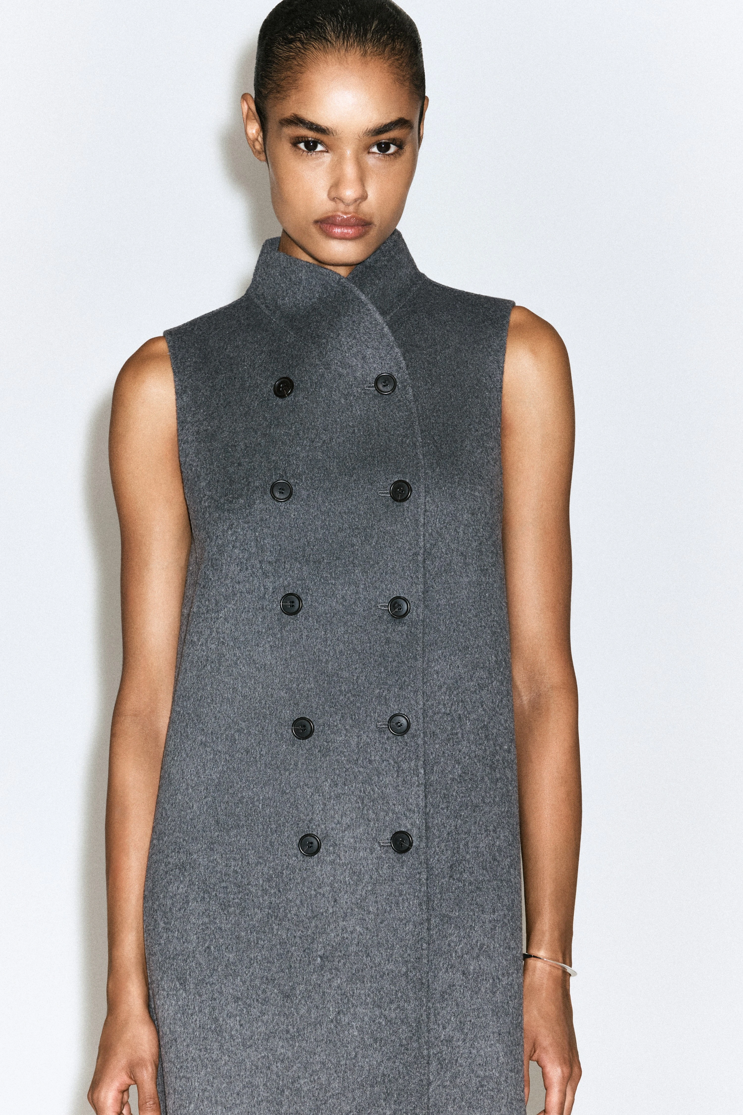 DOUBLE-FACED WOOL-BLEND MINI DRESS - 3
