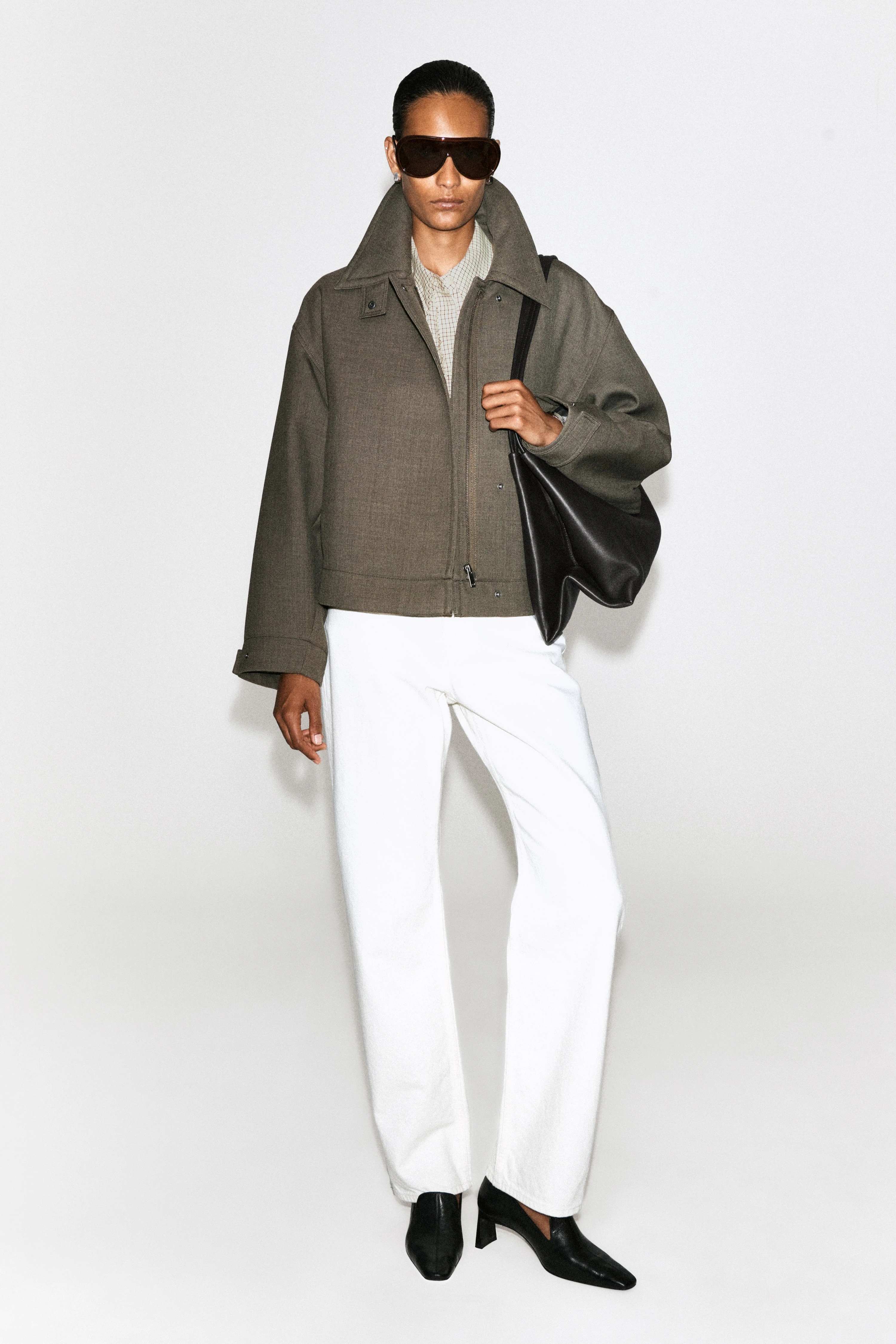 ROUNDED WOOL-BLEND TRENCH JACKET