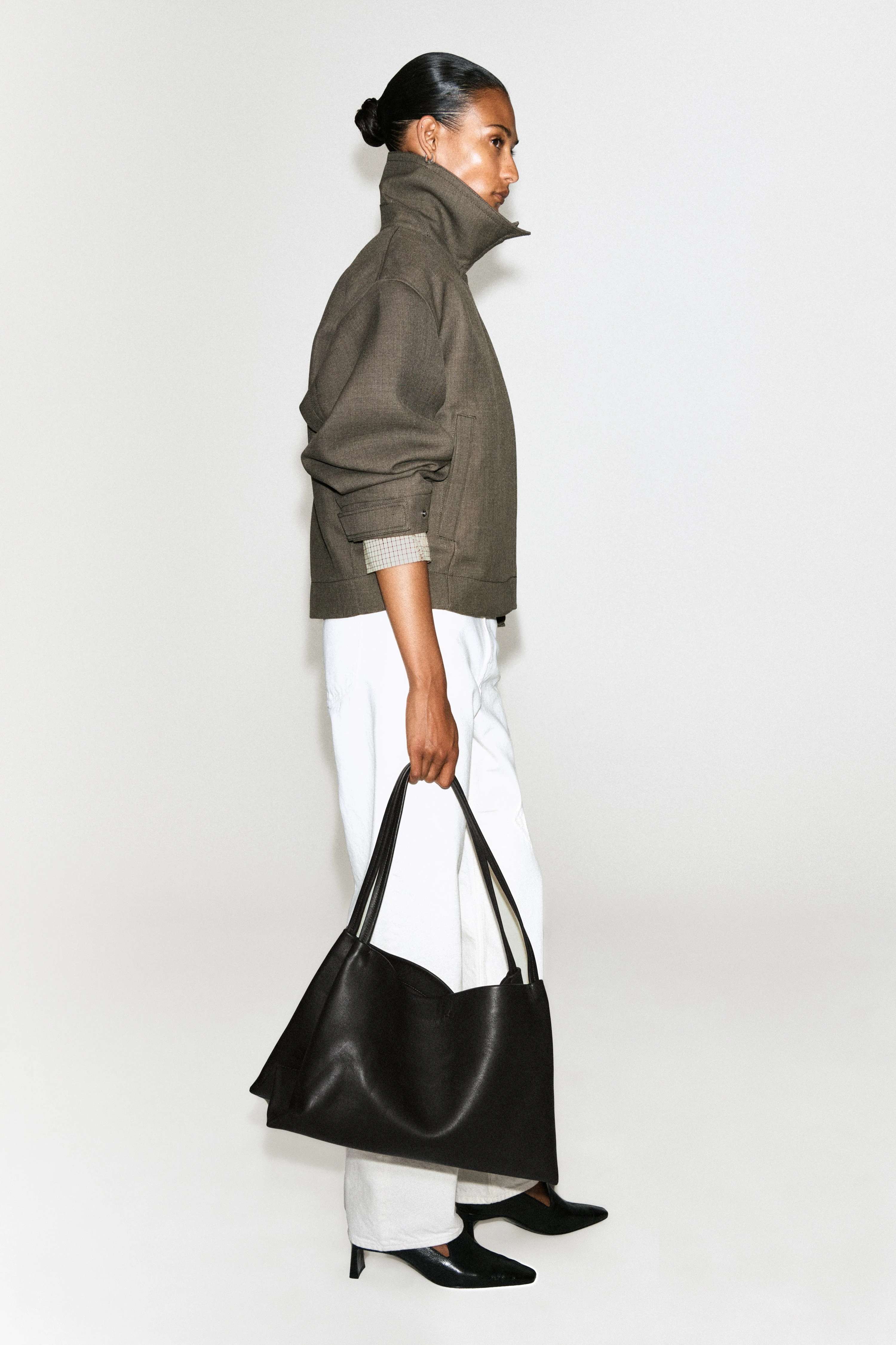 ROUNDED WOOL-BLEND TRENCH JACKET - 5