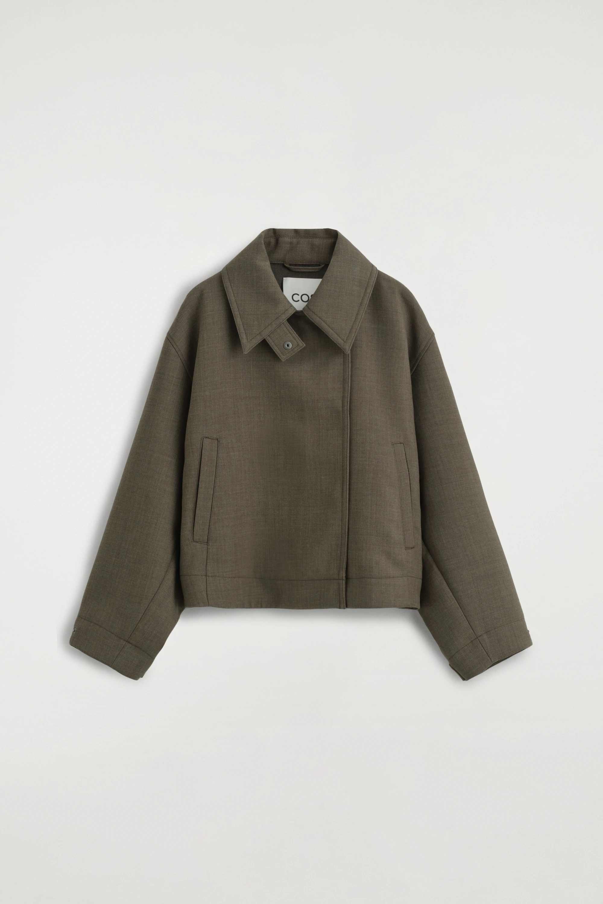 ROUNDED WOOL-BLEND TRENCH JACKET - 8