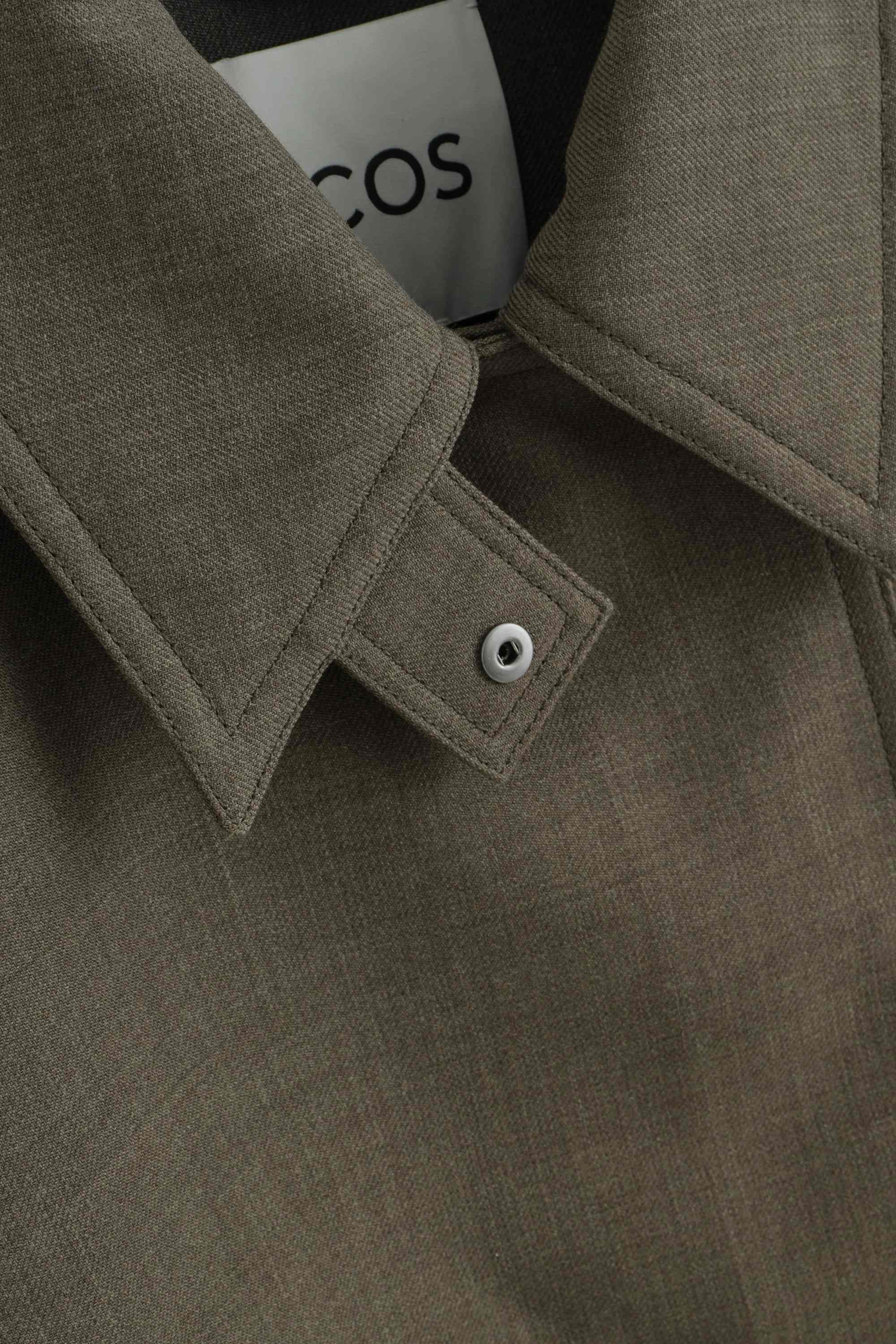 ROUNDED WOOL-BLEND TRENCH JACKET - 9