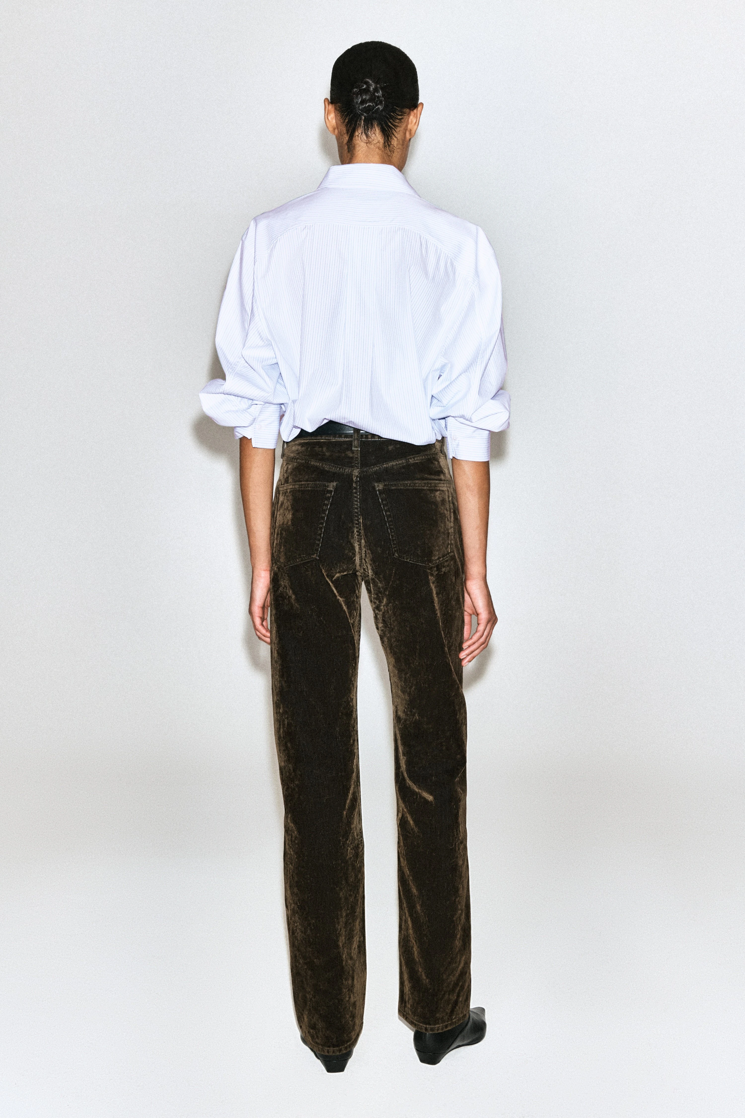 CORDUROY STRAIGHT-LEG JEANS