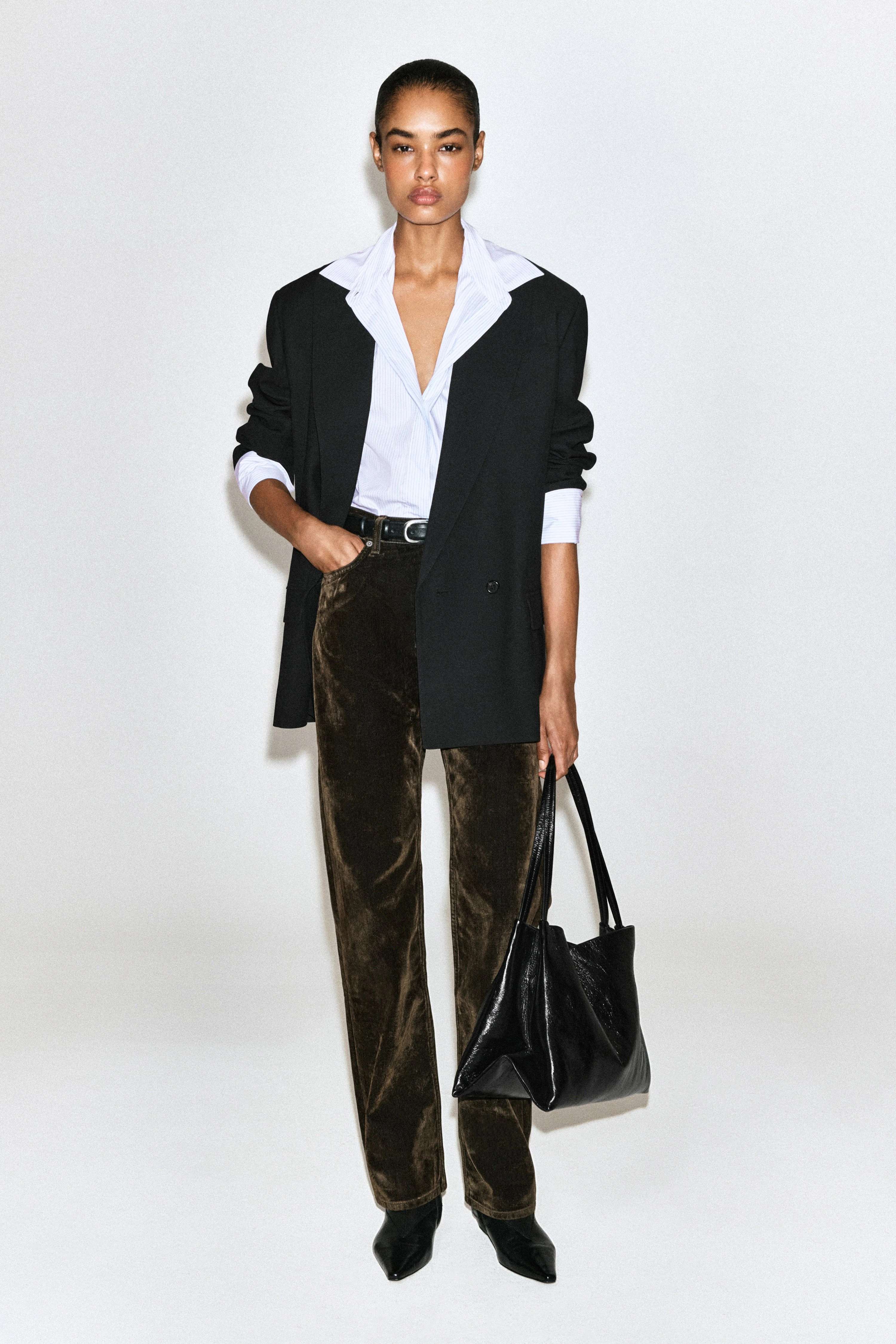 CORDUROY STRAIGHT-LEG JEANS - 3