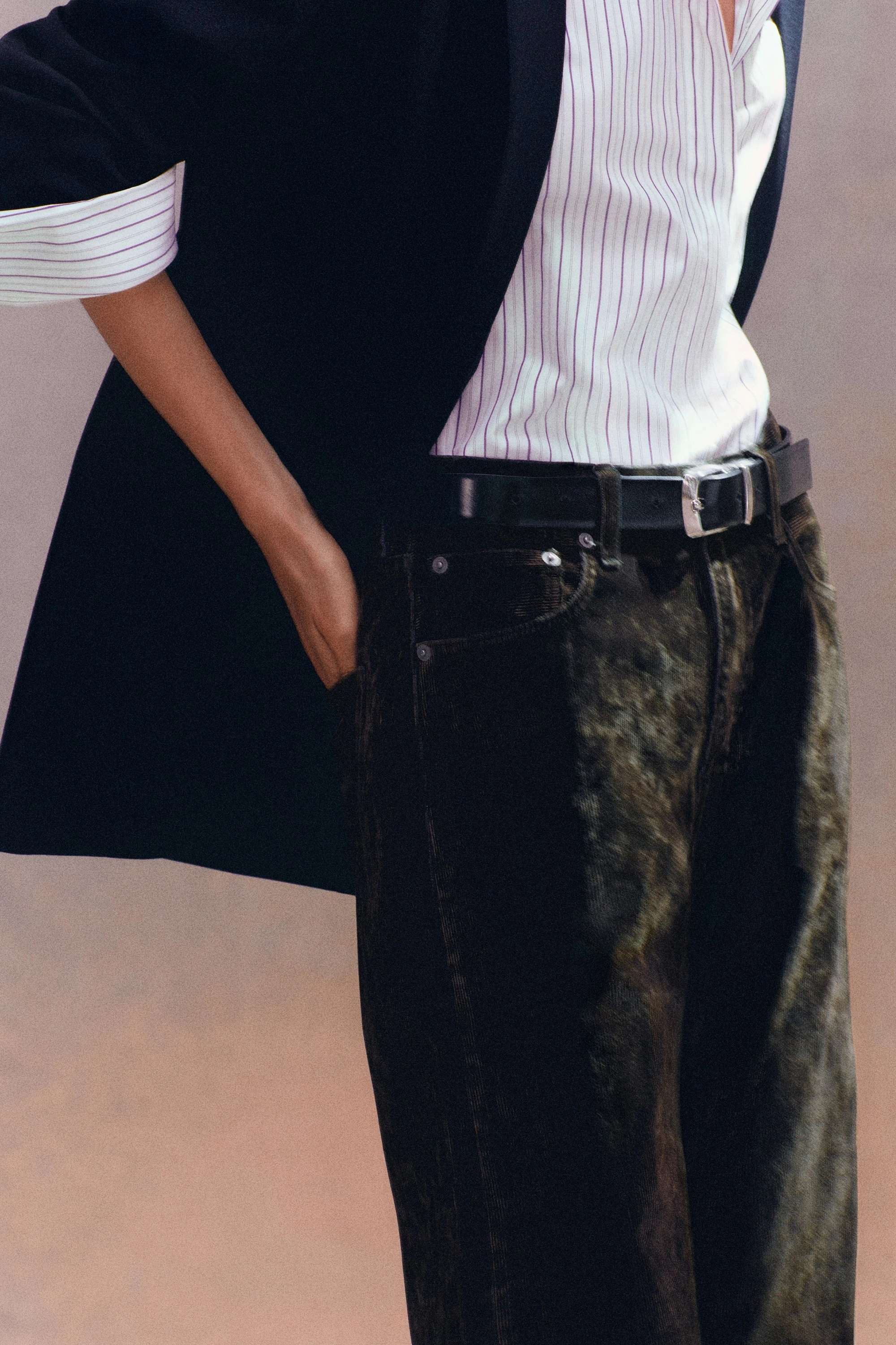 CORDUROY STRAIGHT-LEG JEANS - 9