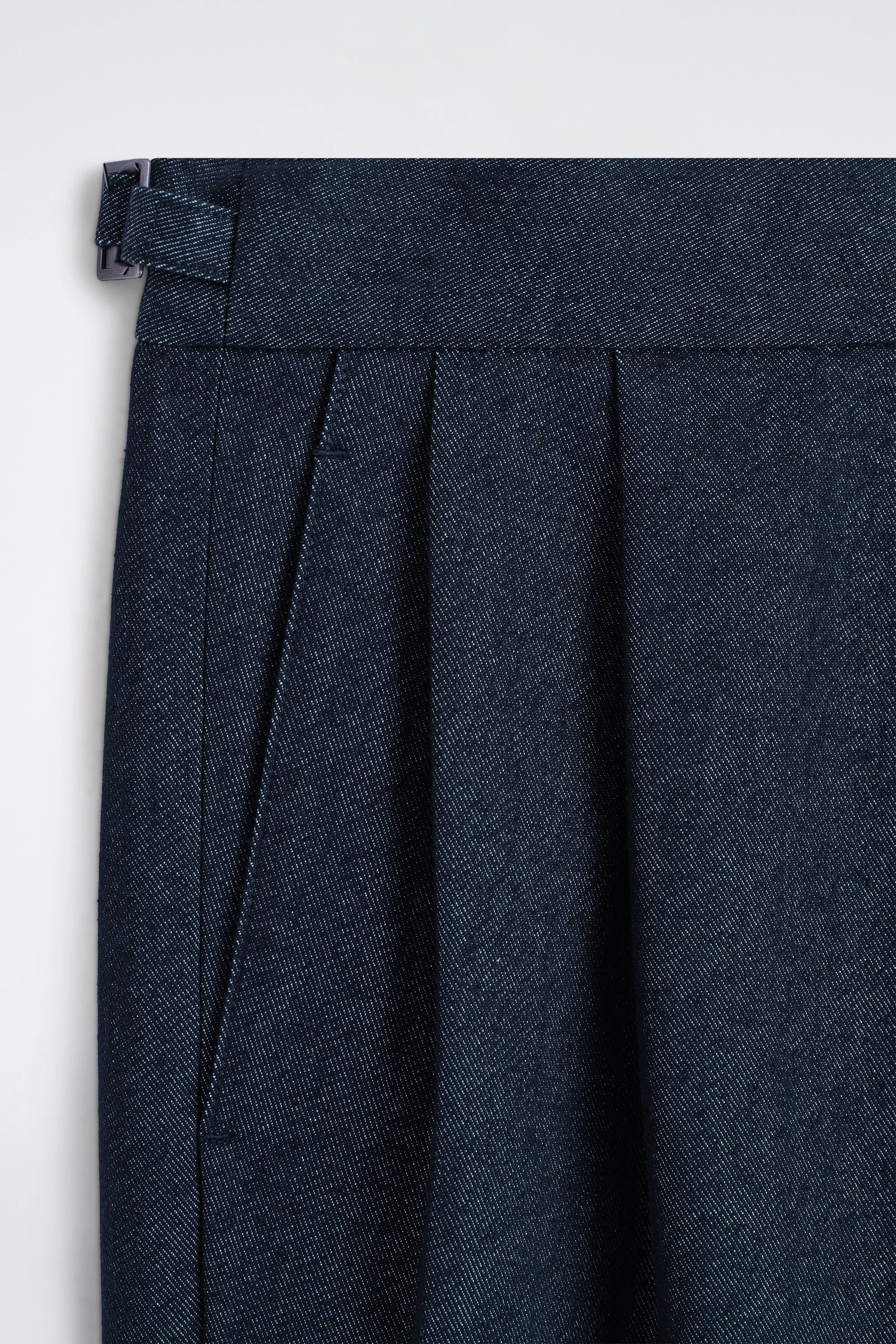 DENIM-EFFECT RELAXED-FIT TAPERED TROUSERS - 7
