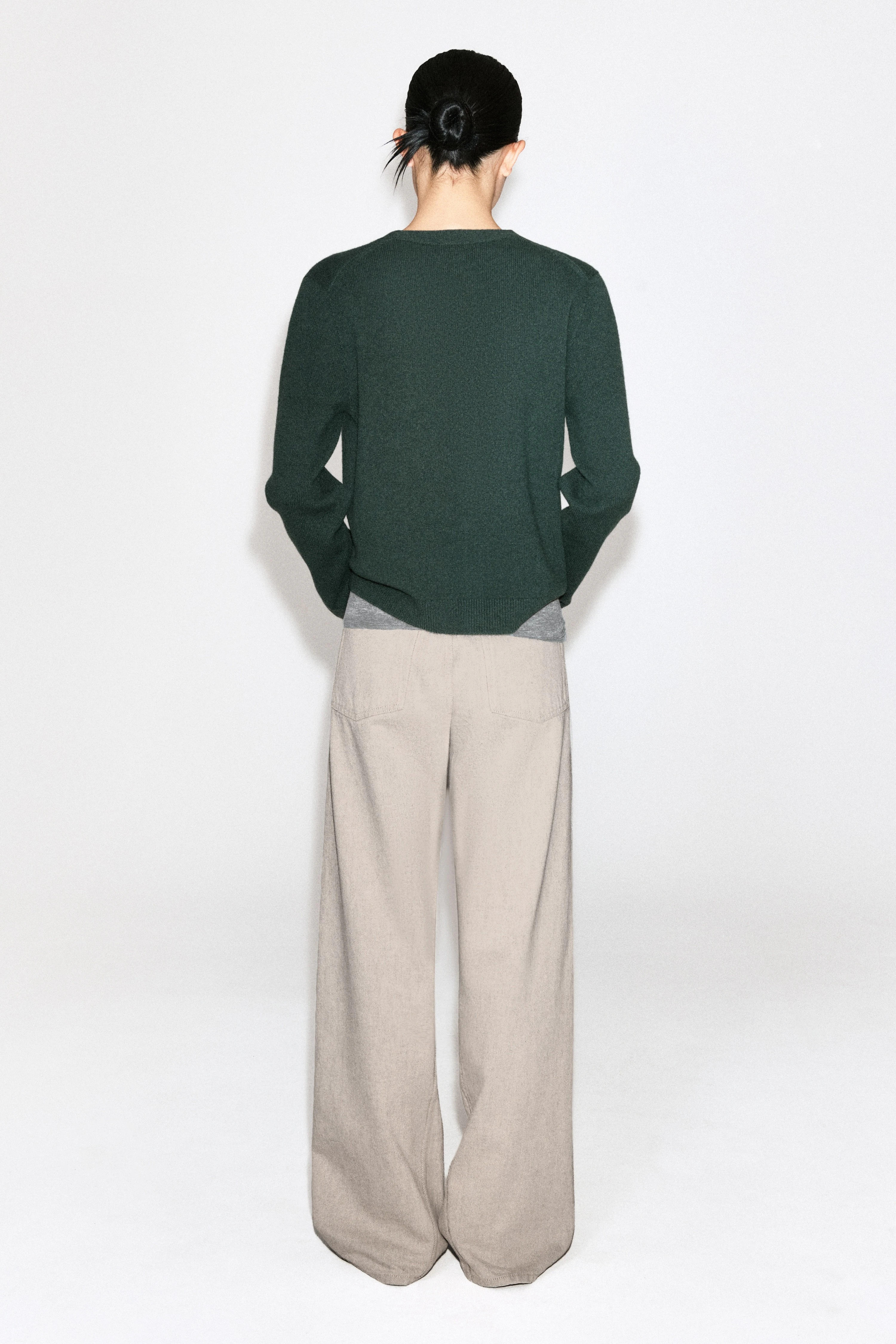 MERINO WOOL V-NECK CARDIGAN