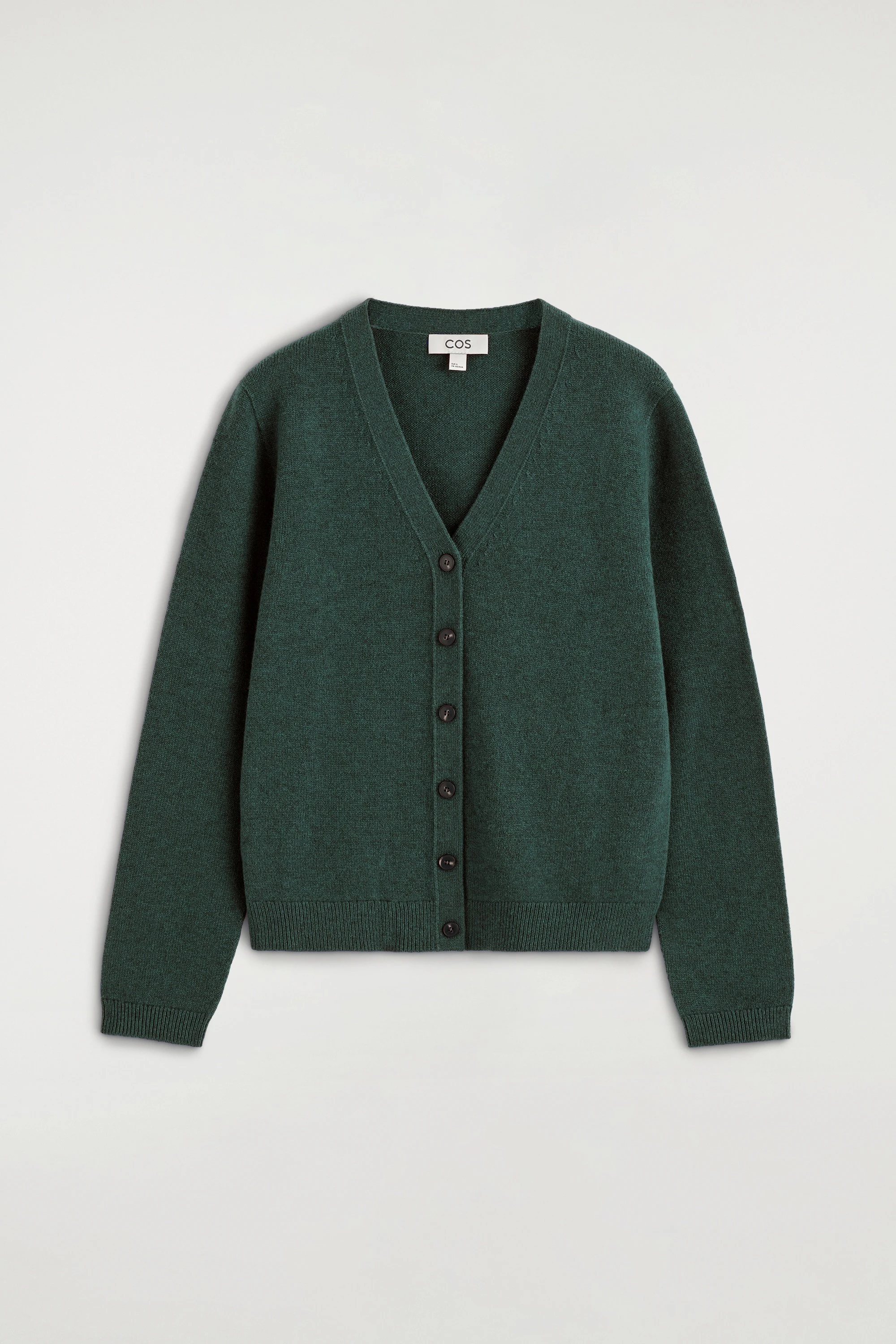 MERINO WOOL V-NECK CARDIGAN - 7