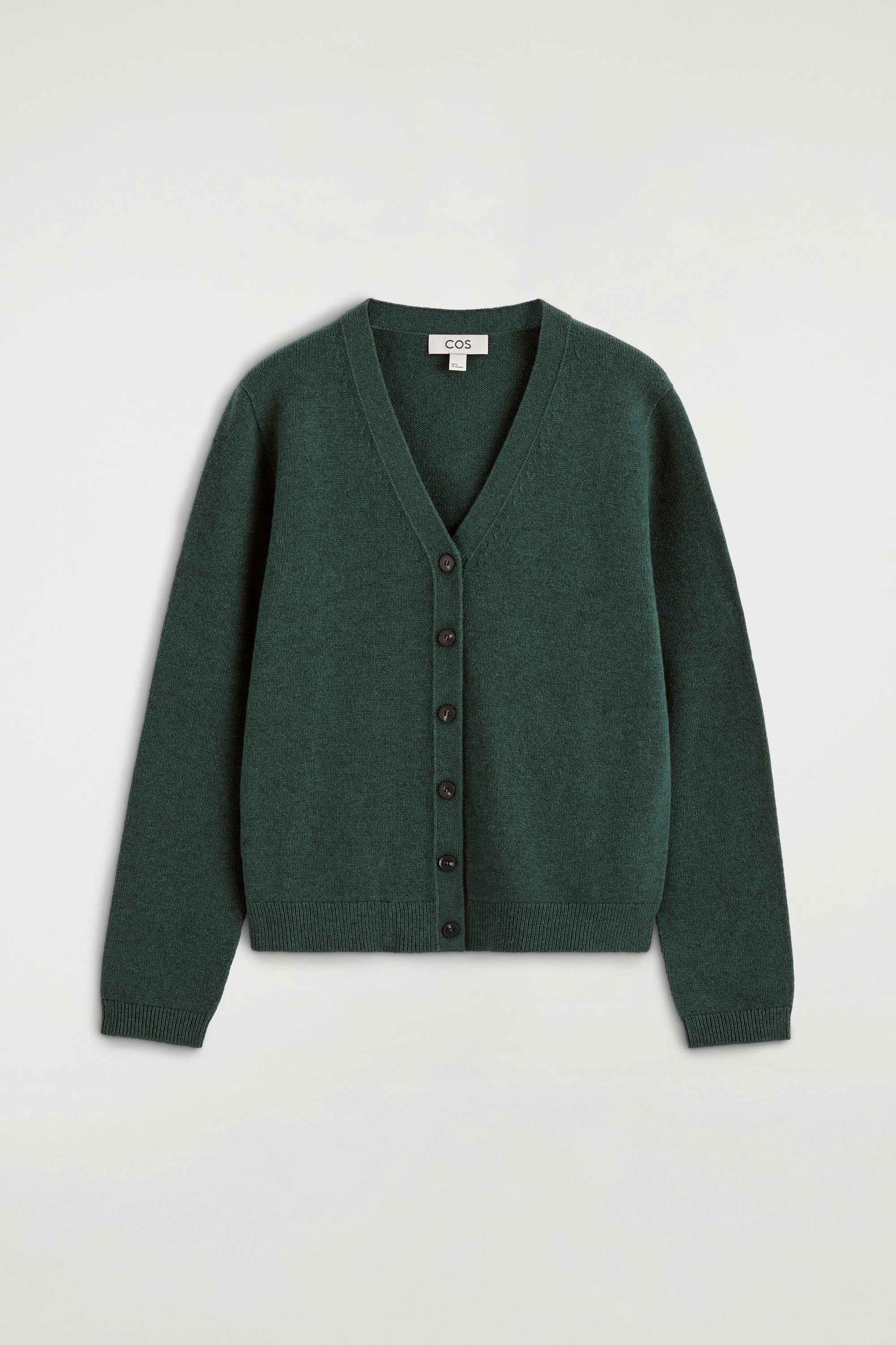 MERINO WOOL V-NECK CARDIGAN - 7