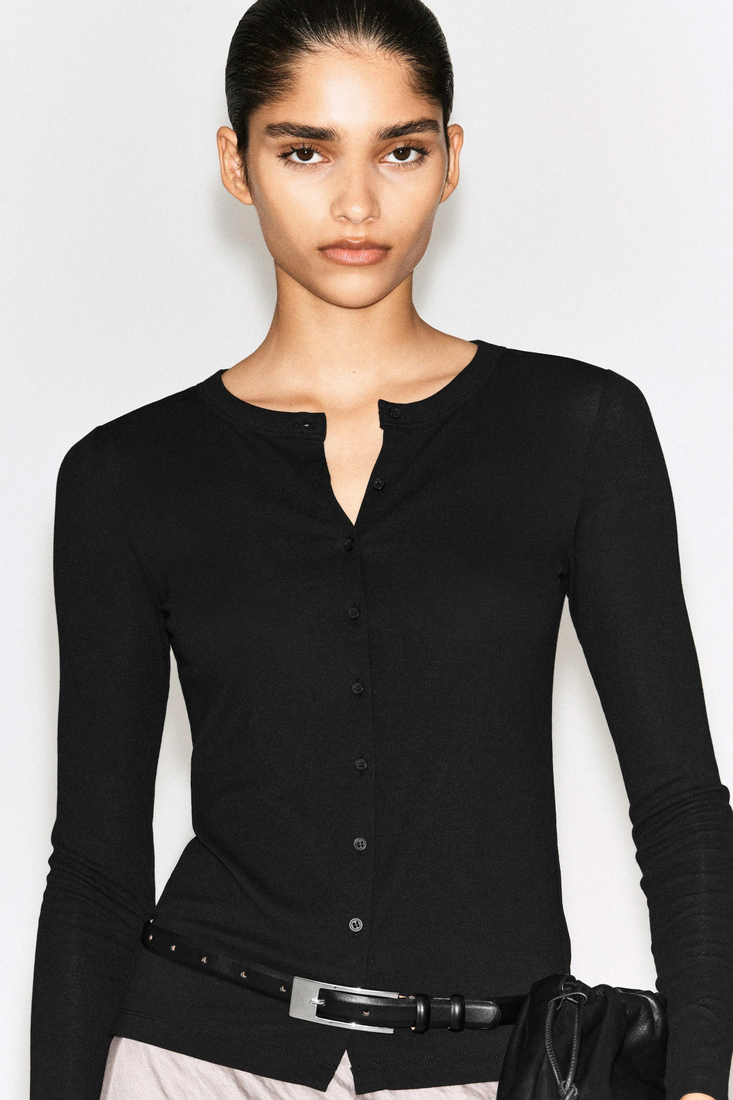 JERSEY CARDIGAN TOP - 6