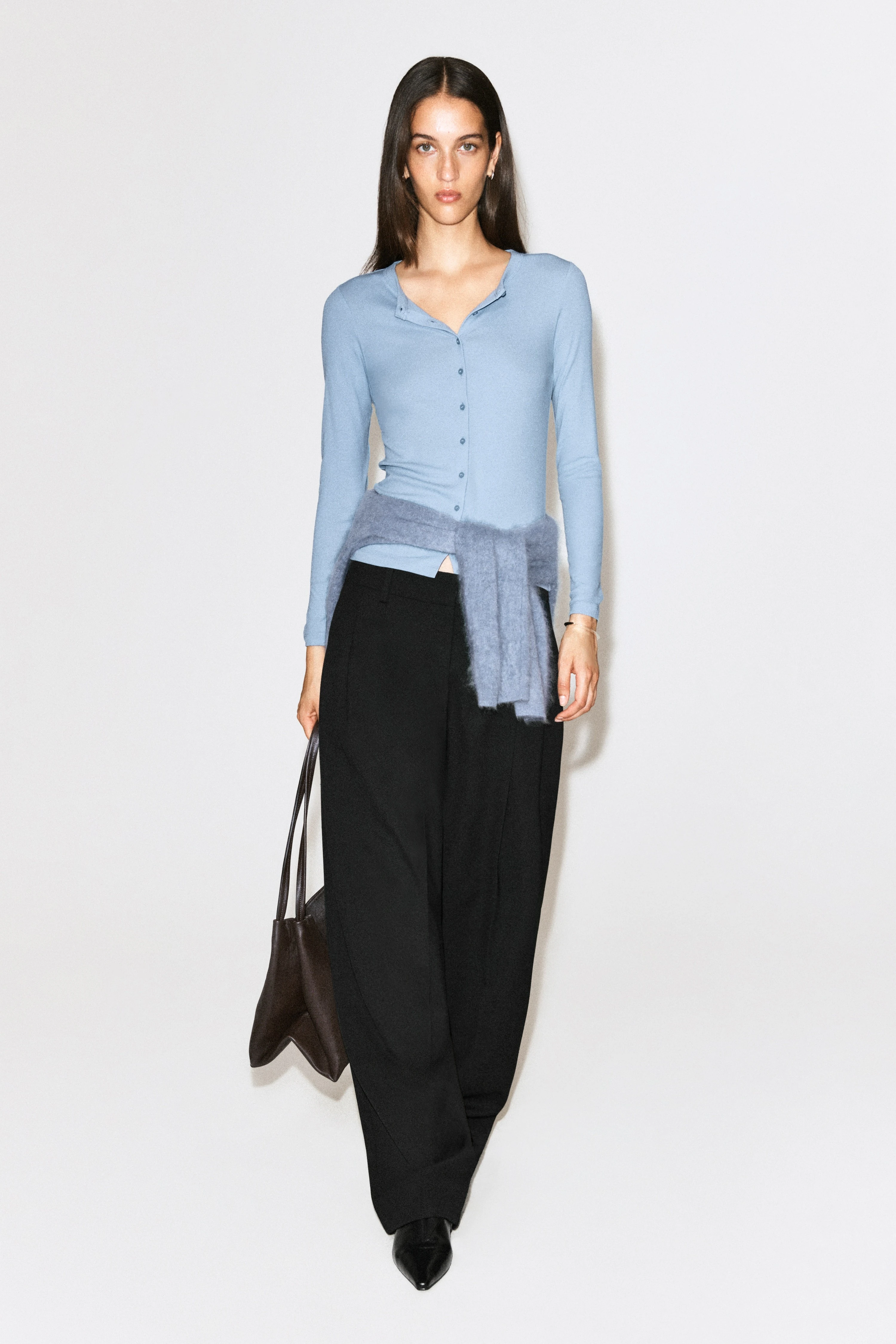 JERSEY CARDIGAN TOP - 4