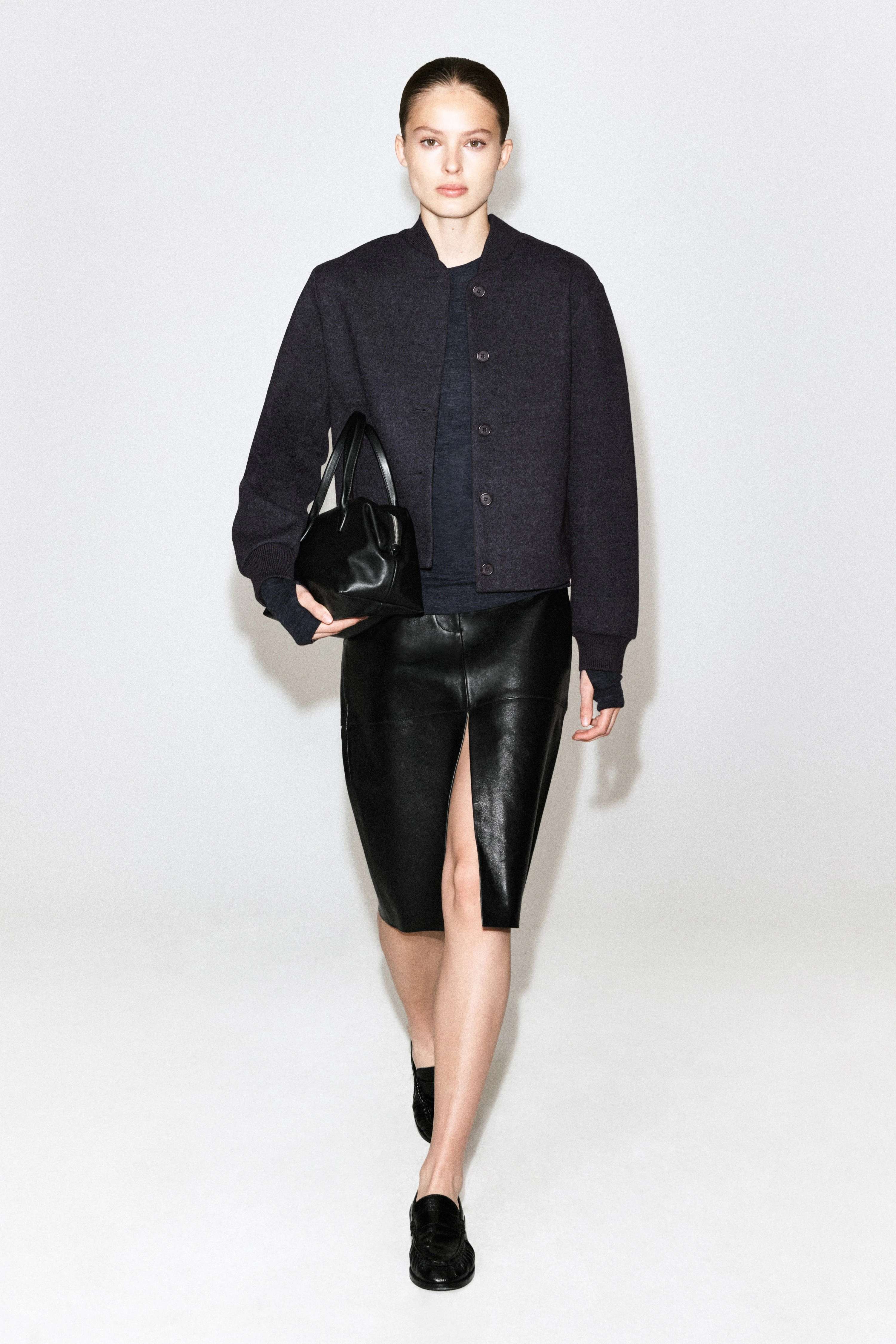 BOILED WOOL-BLEND BOMBER JACKET - 1