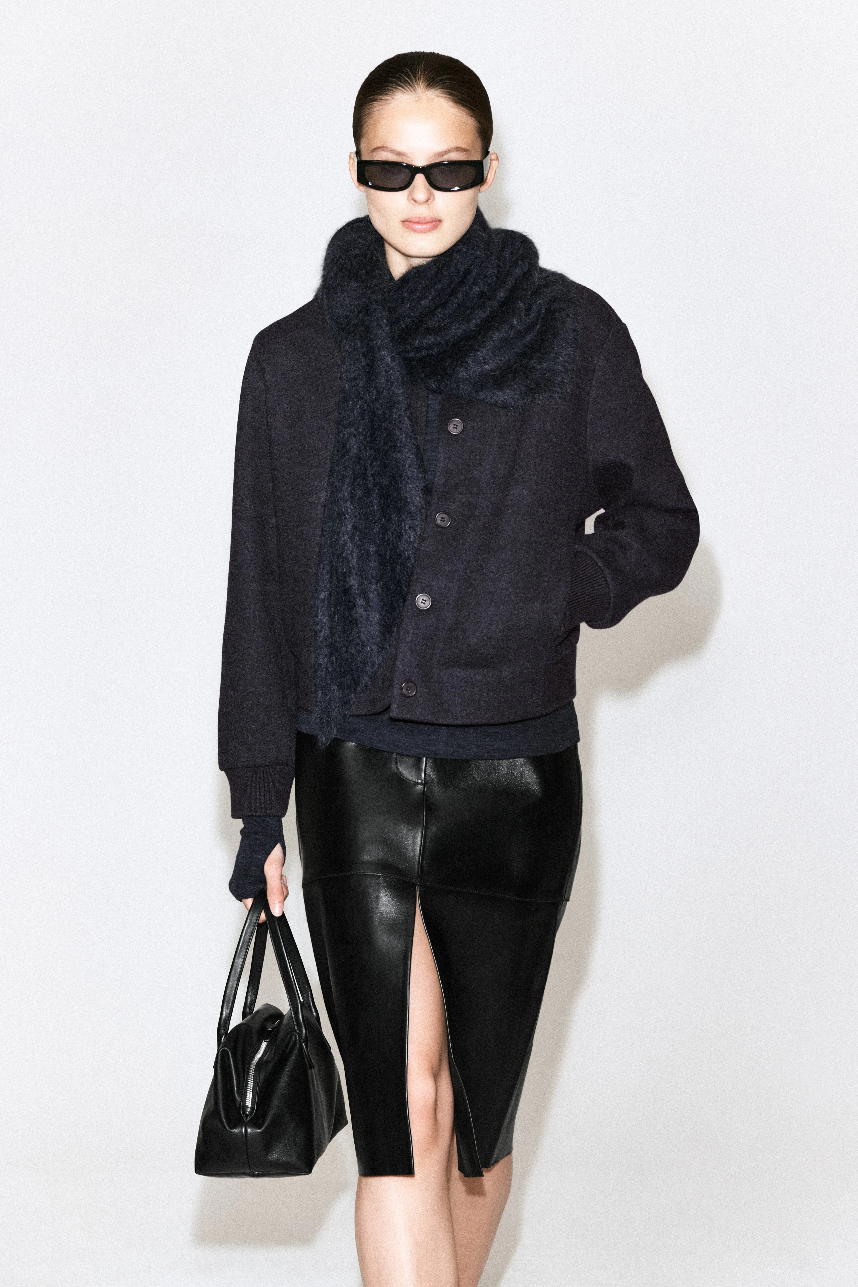 BOILED WOOL-BLEND BOMBER JACKET - 3