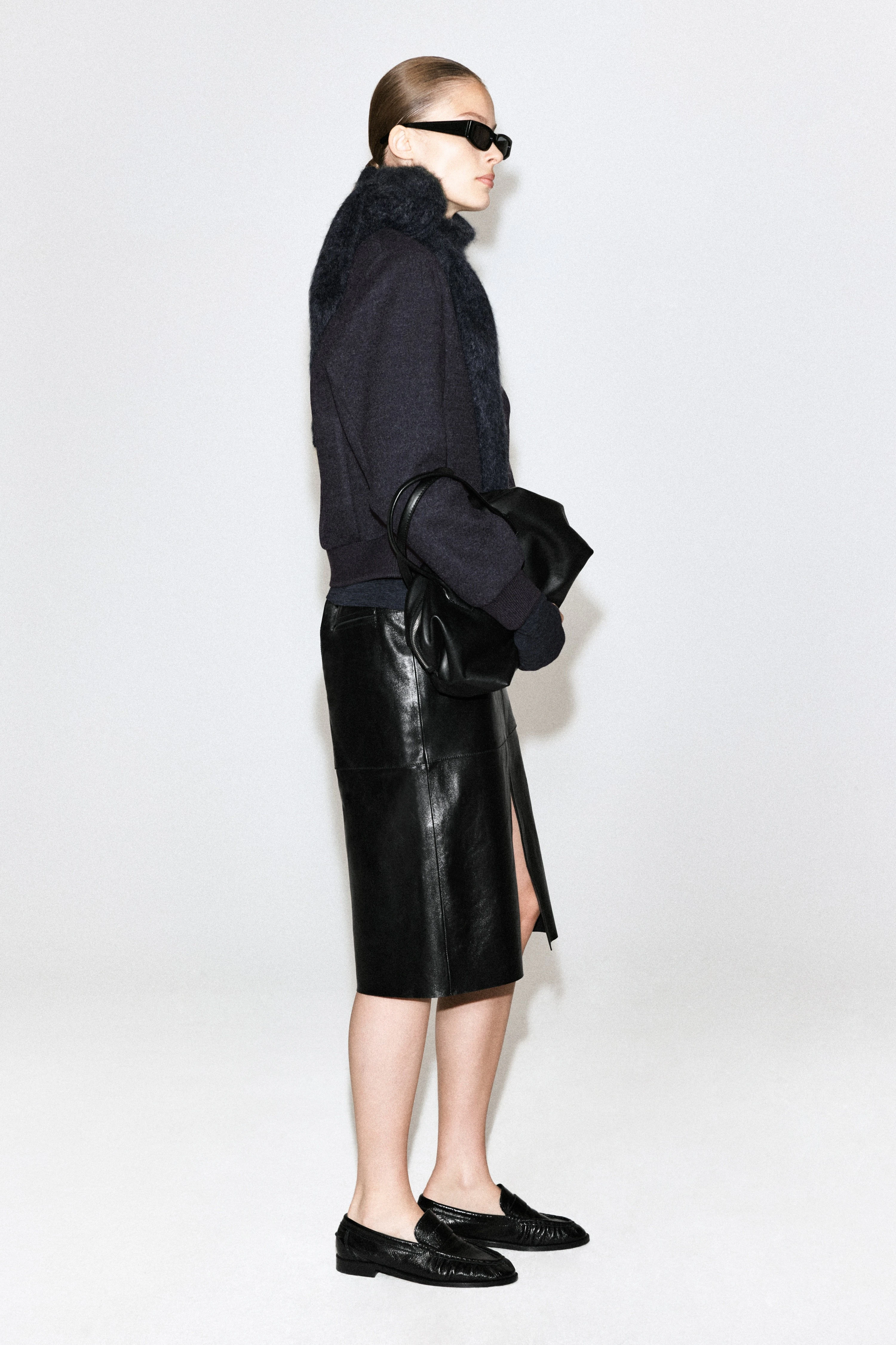 BOILED WOOL-BLEND BOMBER JACKET - 5