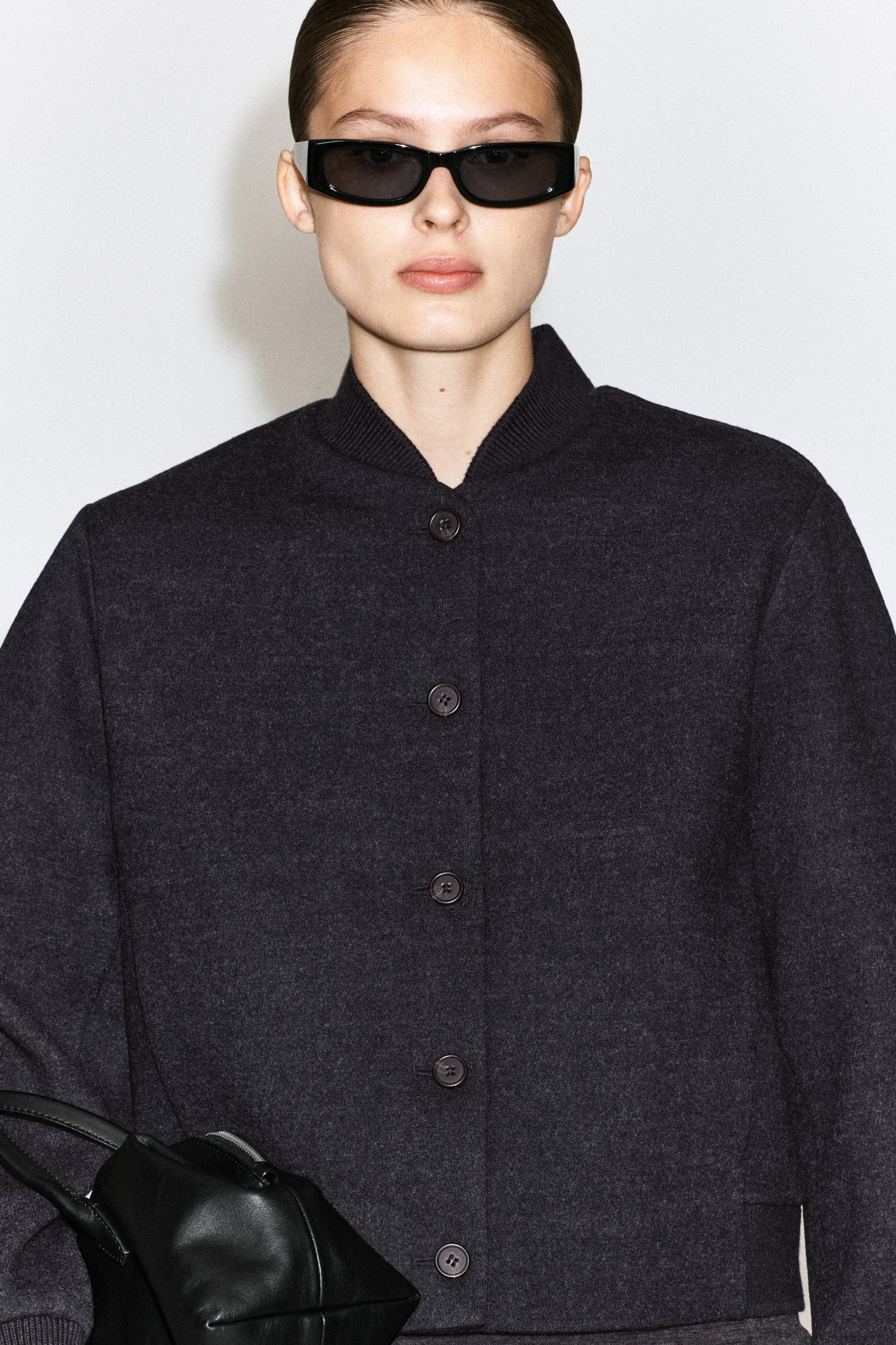 BOILED WOOL-BLEND BOMBER JACKET - 6