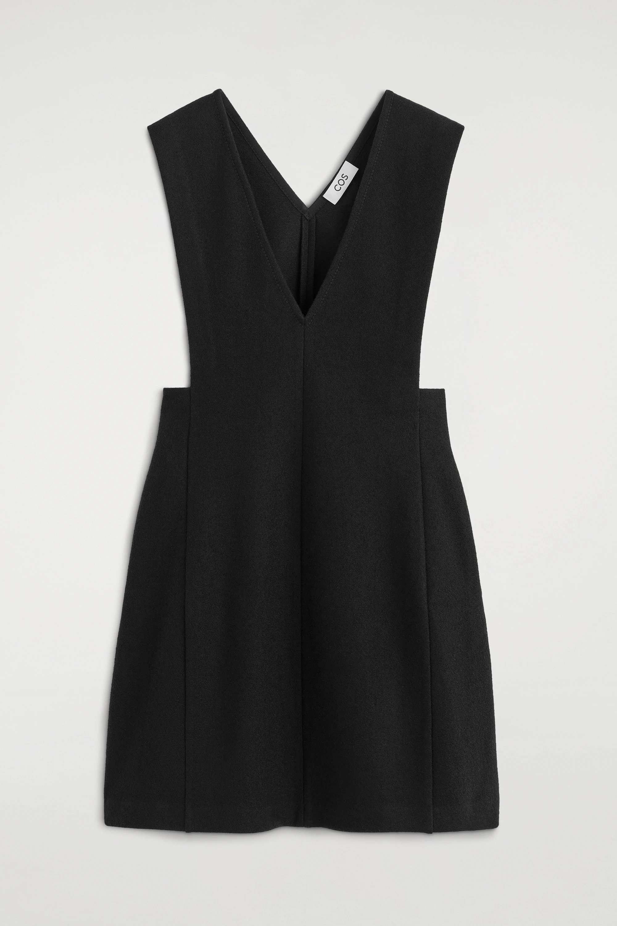 BOILED WOOL-BLEND MINI PINAFORE DRESS - 6