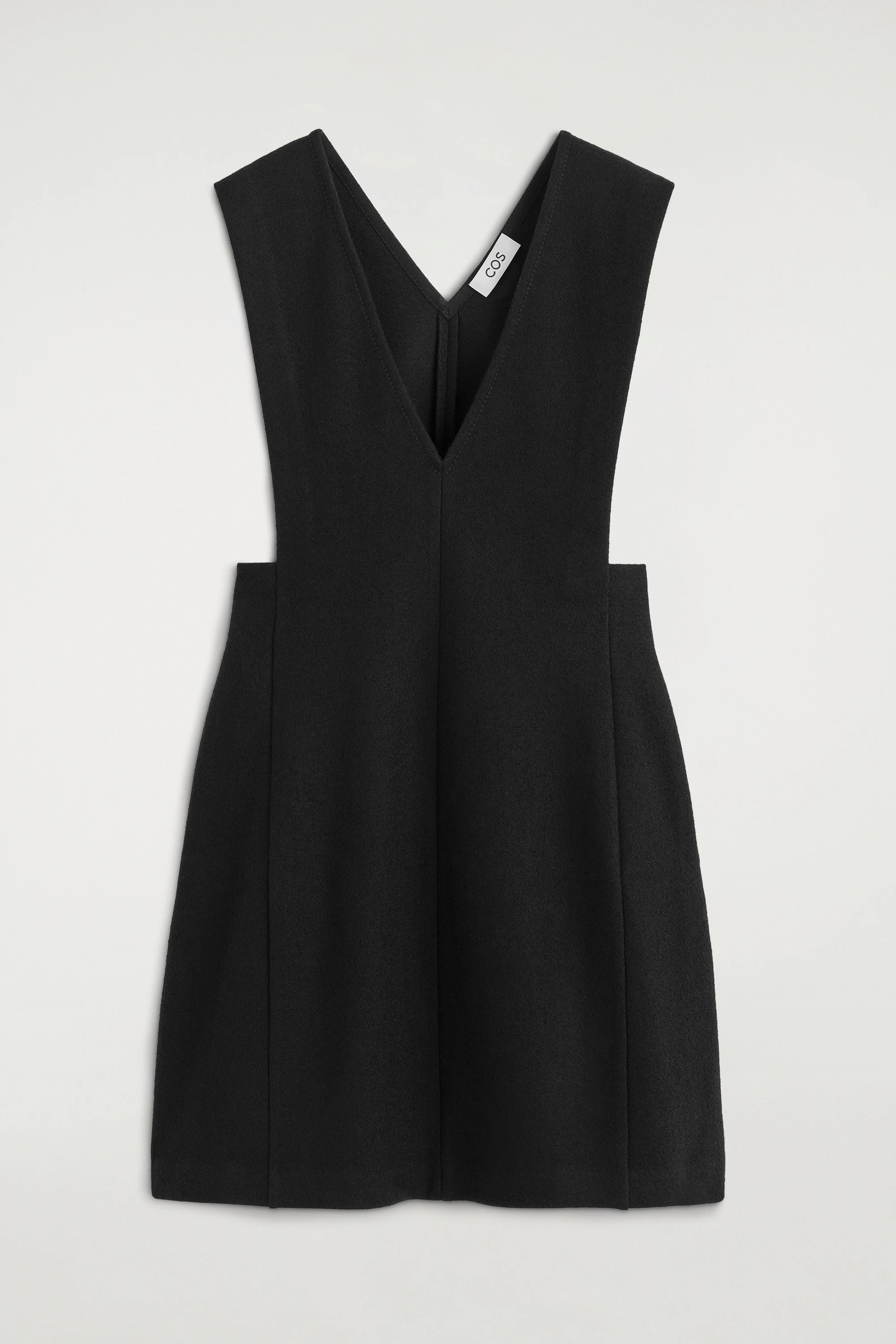 BOILED WOOL-BLEND MINI PINAFORE DRESS - 6