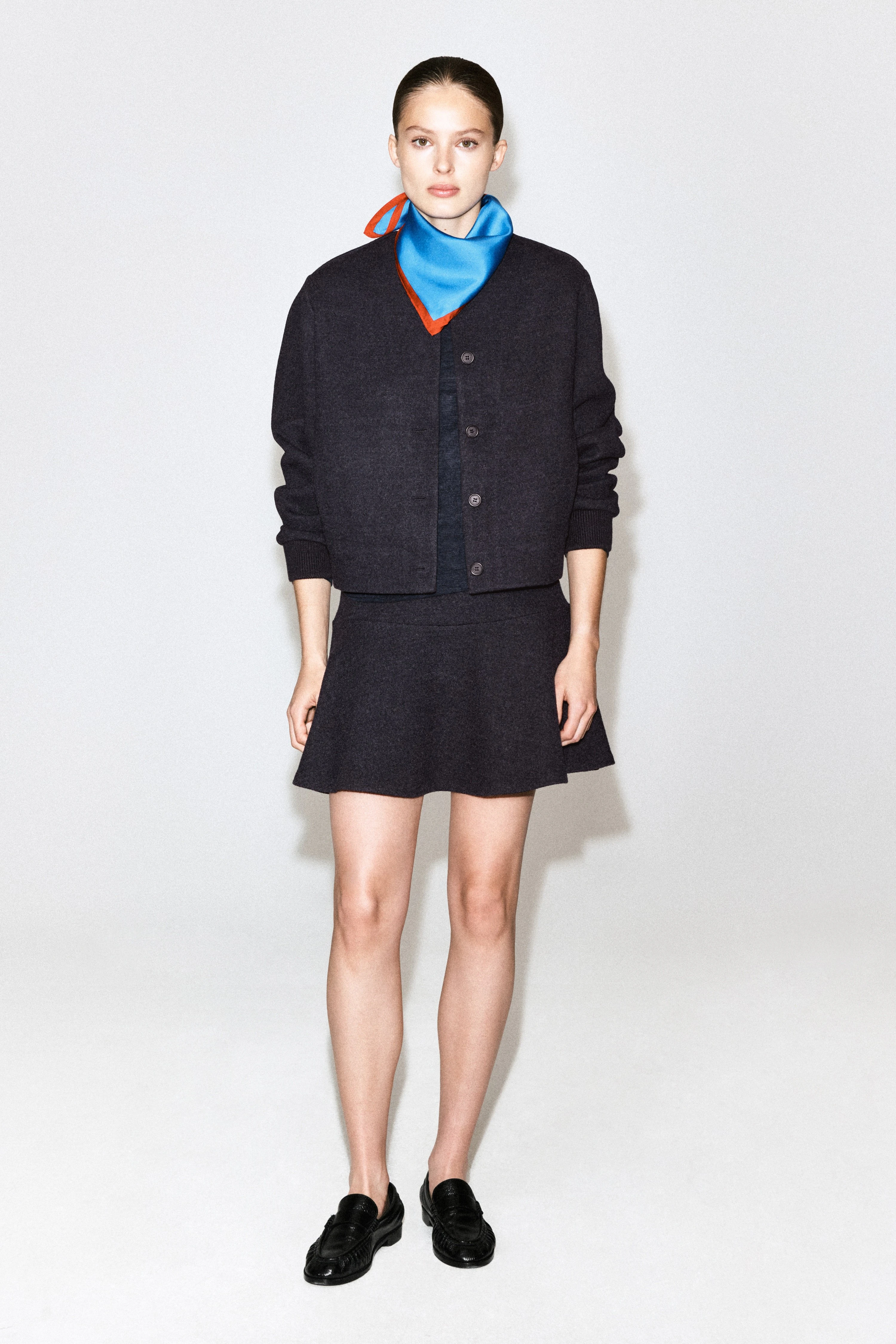 BOILED WOOL-BLEND MINI SKIRT - 3