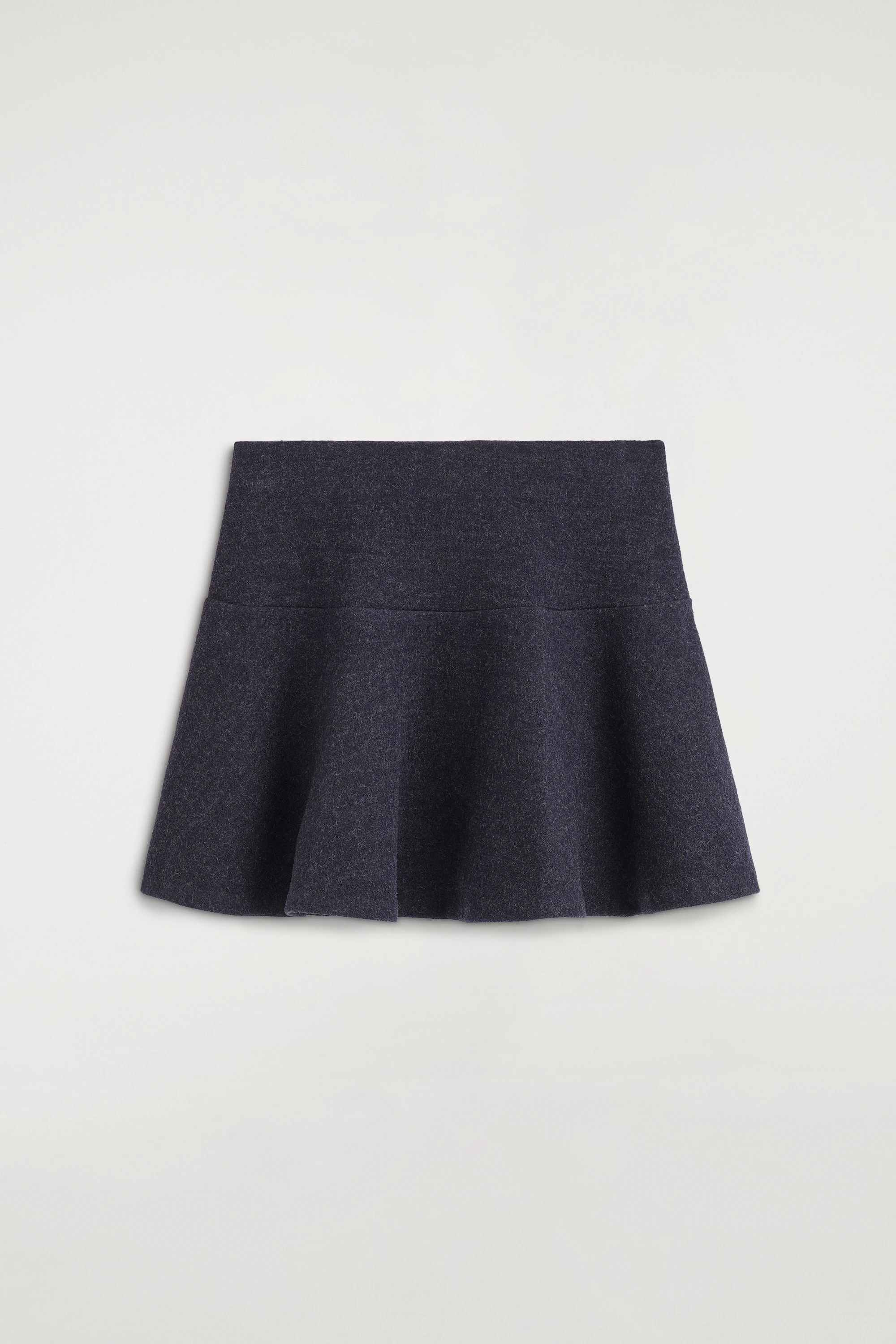 BOILED WOOL-BLEND MINI SKIRT - 6