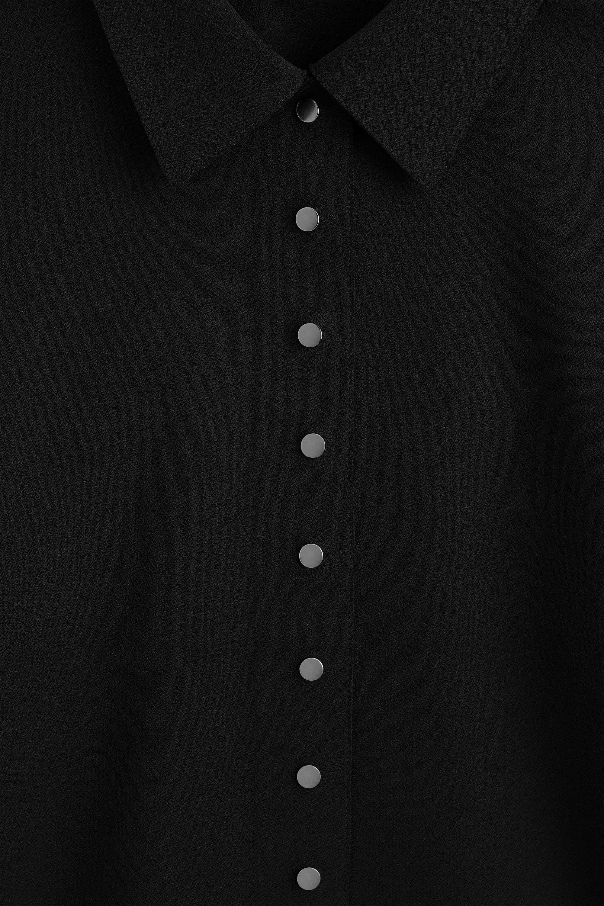 WAISTED CREPE-JERSEY SHIRT - 8