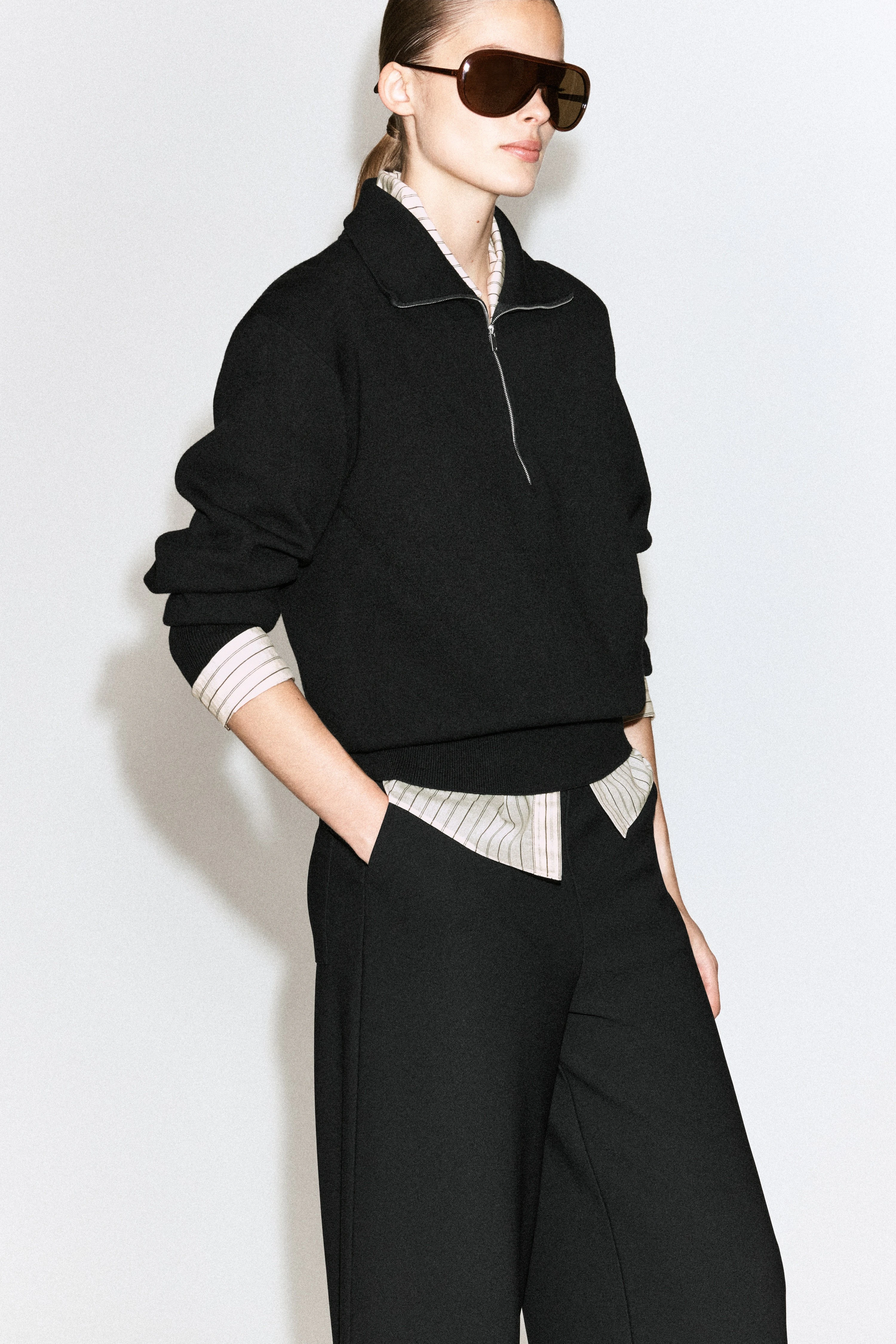 CREPE-JERSEY WIDE-LEG TROUSERS - 5