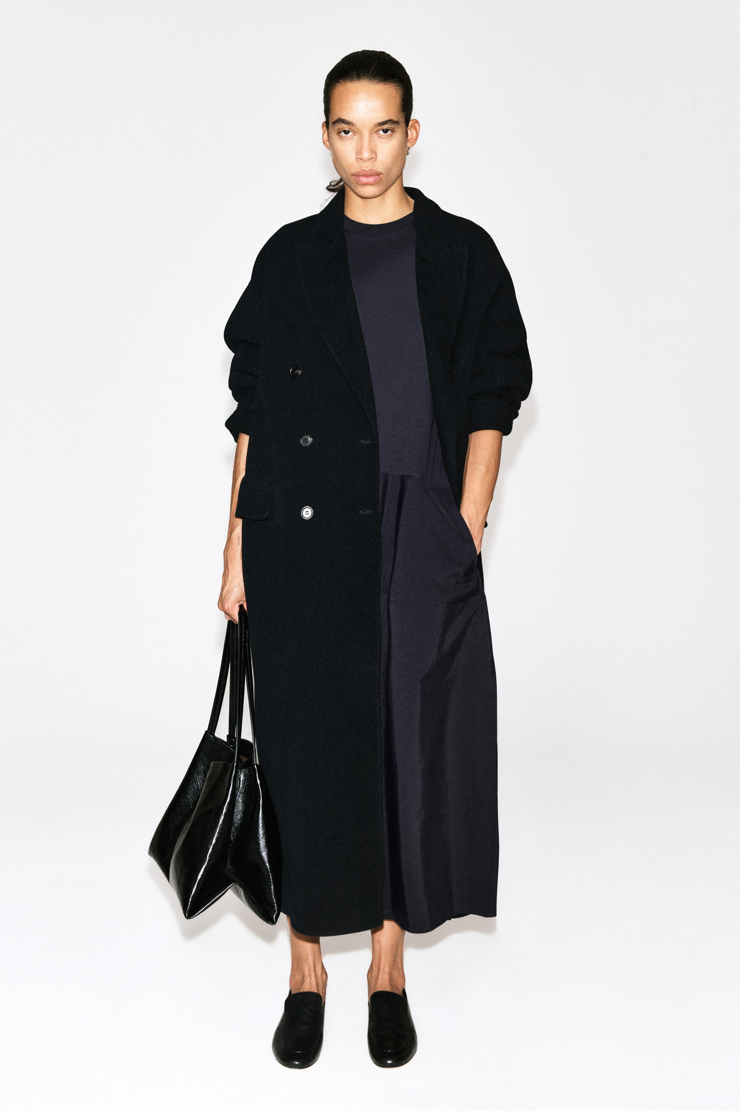 DROPPED-WAIST CONTRAST-PANEL MIDI DRESS - 3