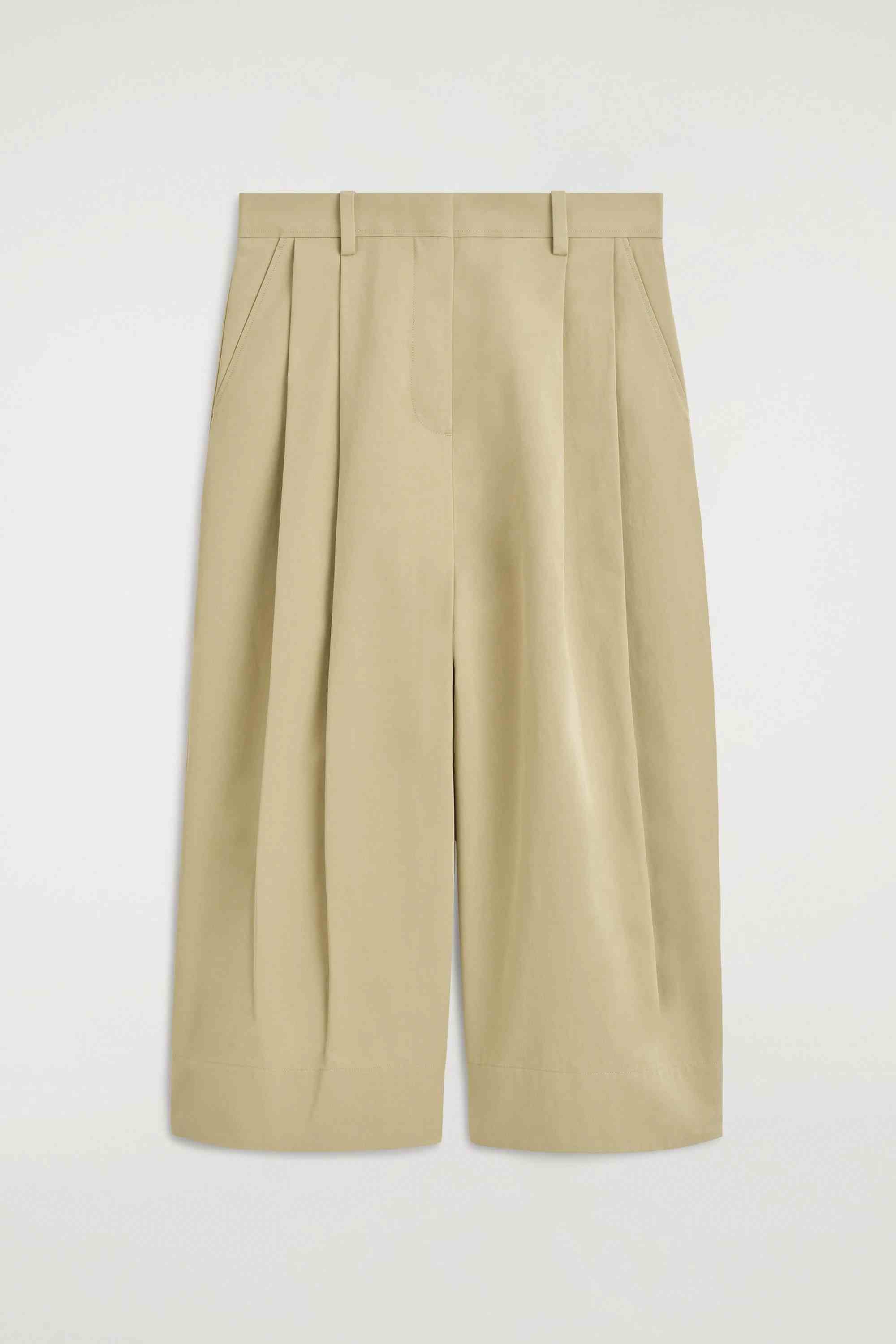 COTTON CROPPED BARREL-LEG TROUSERS - 6