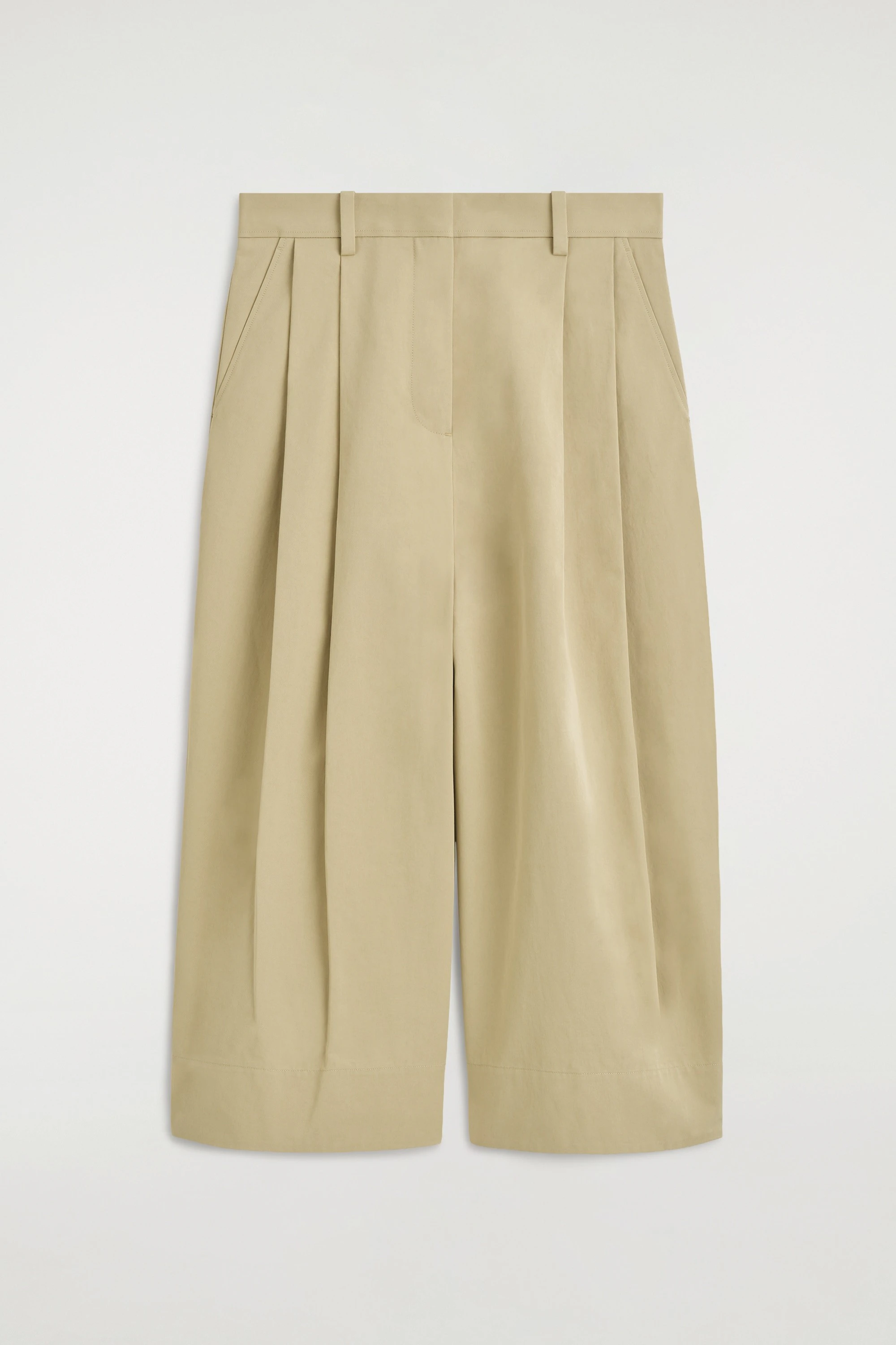 COTTON CROPPED BARREL-LEG TROUSERS - 6