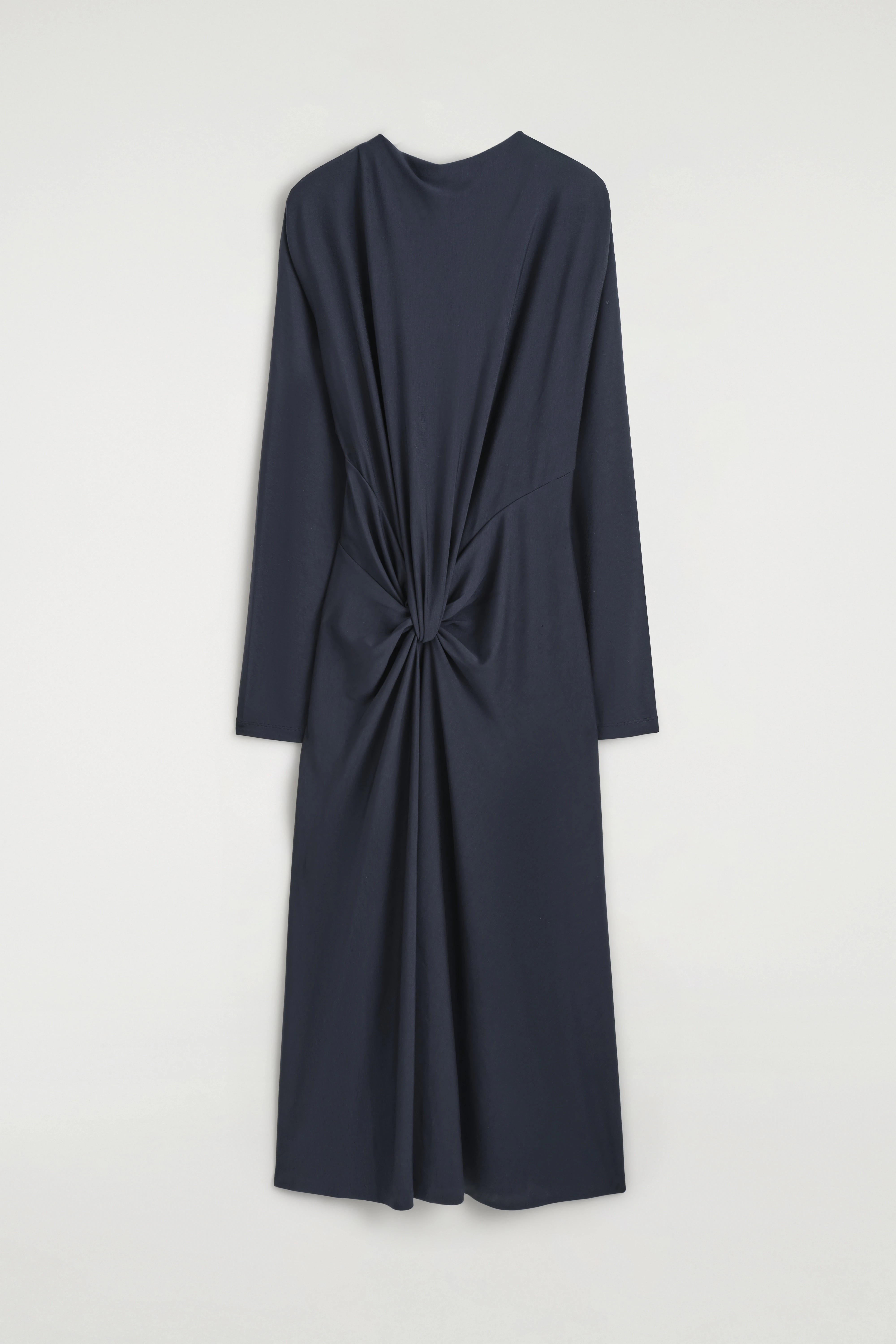 DRAPED TWIST-DETAIL MIDI DRESS - 6