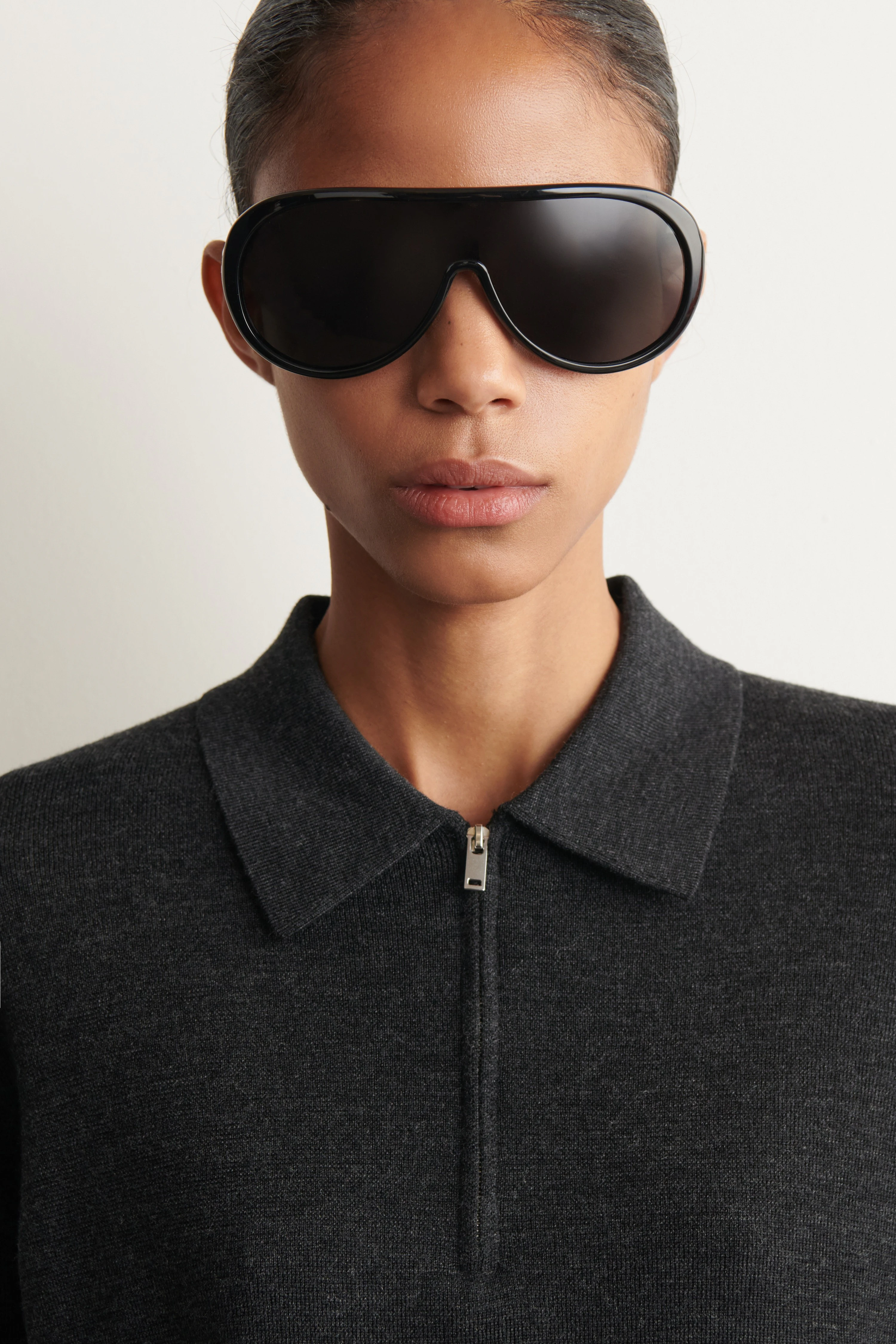 MERINO WOOL ZIP-UP POLO SHIRT - 5