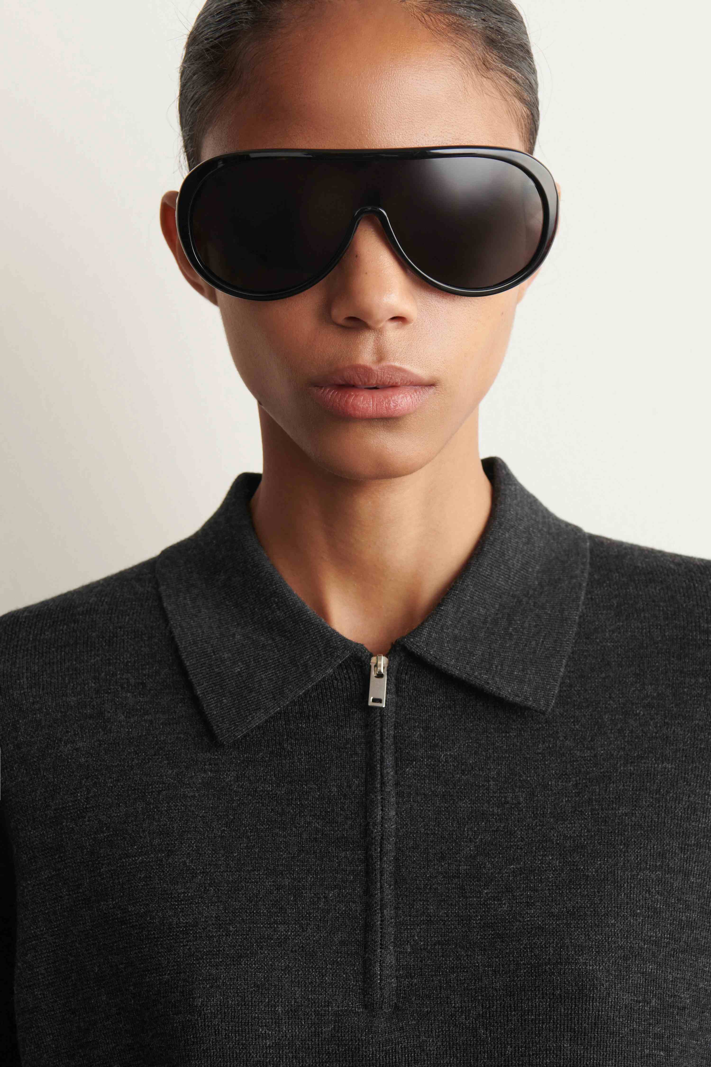 MERINO WOOL ZIP-UP POLO SHIRT - 5