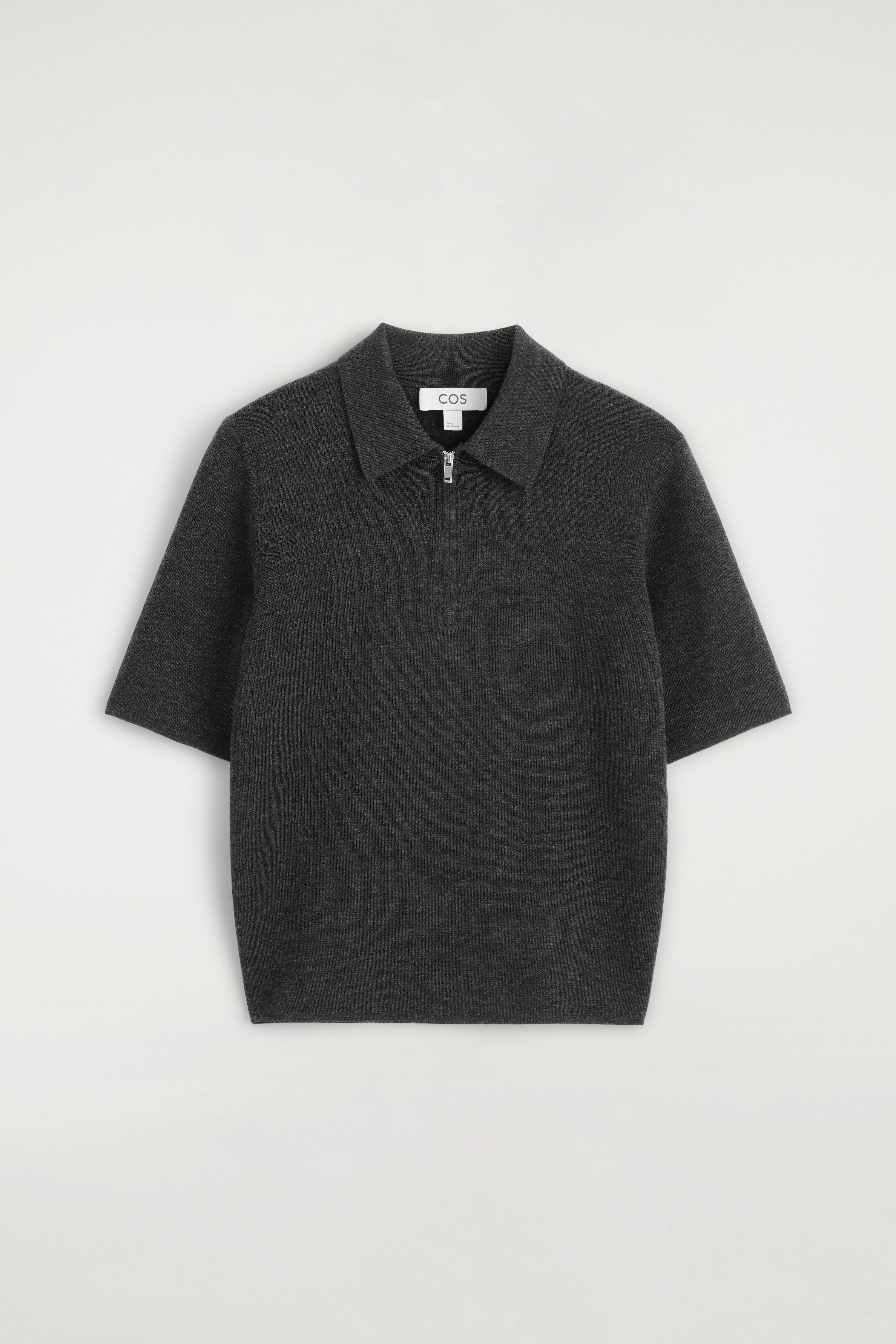 MERINO WOOL ZIP-UP POLO SHIRT - 6