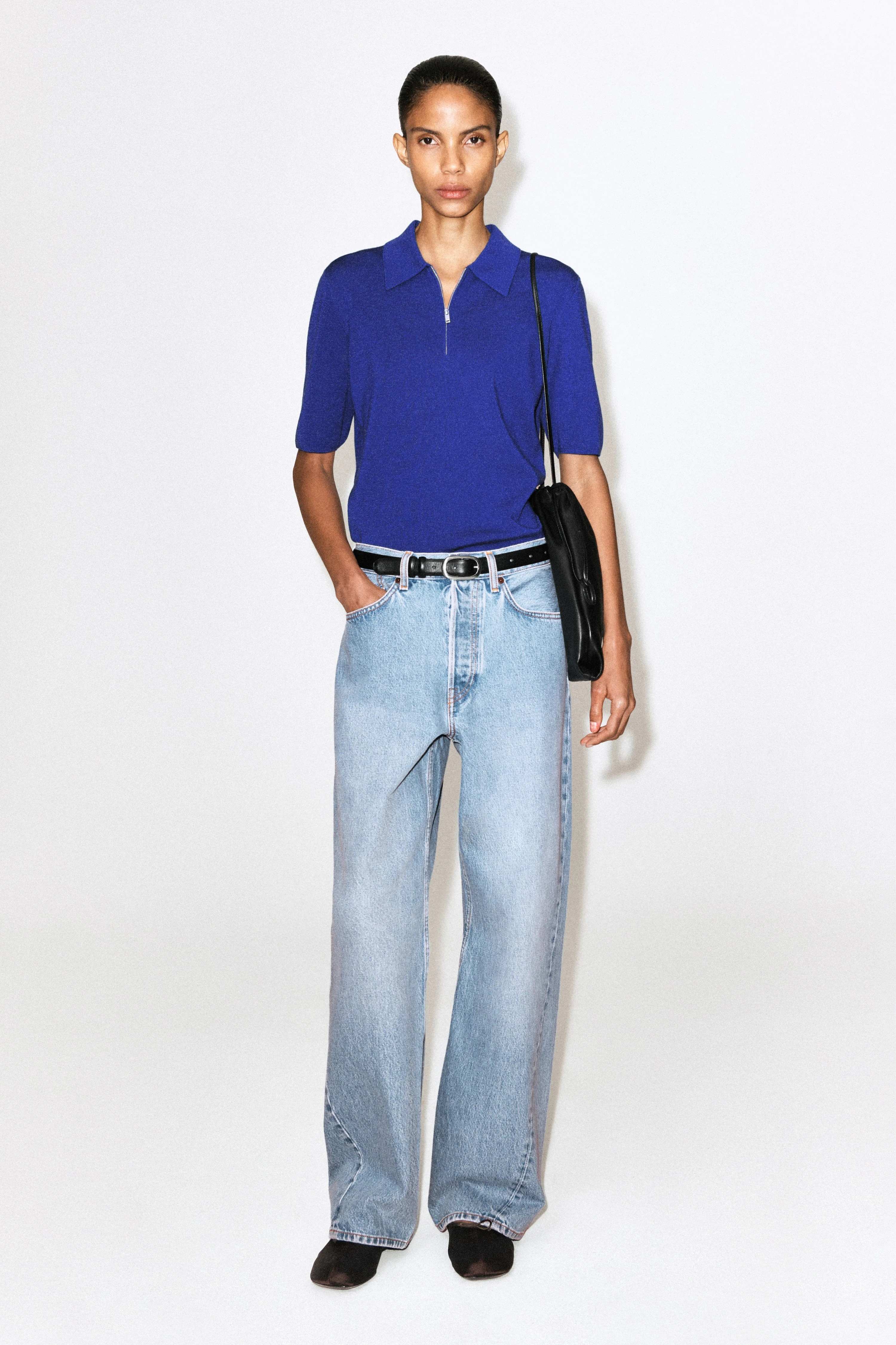 MERINO WOOL ZIP-UP POLO SHIRT - 4