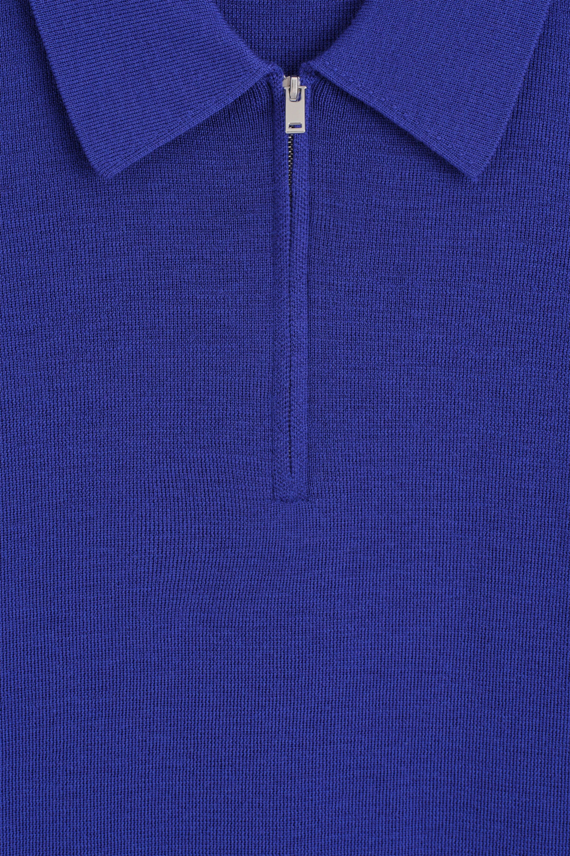 MERINO WOOL ZIP-UP POLO SHIRT - 8