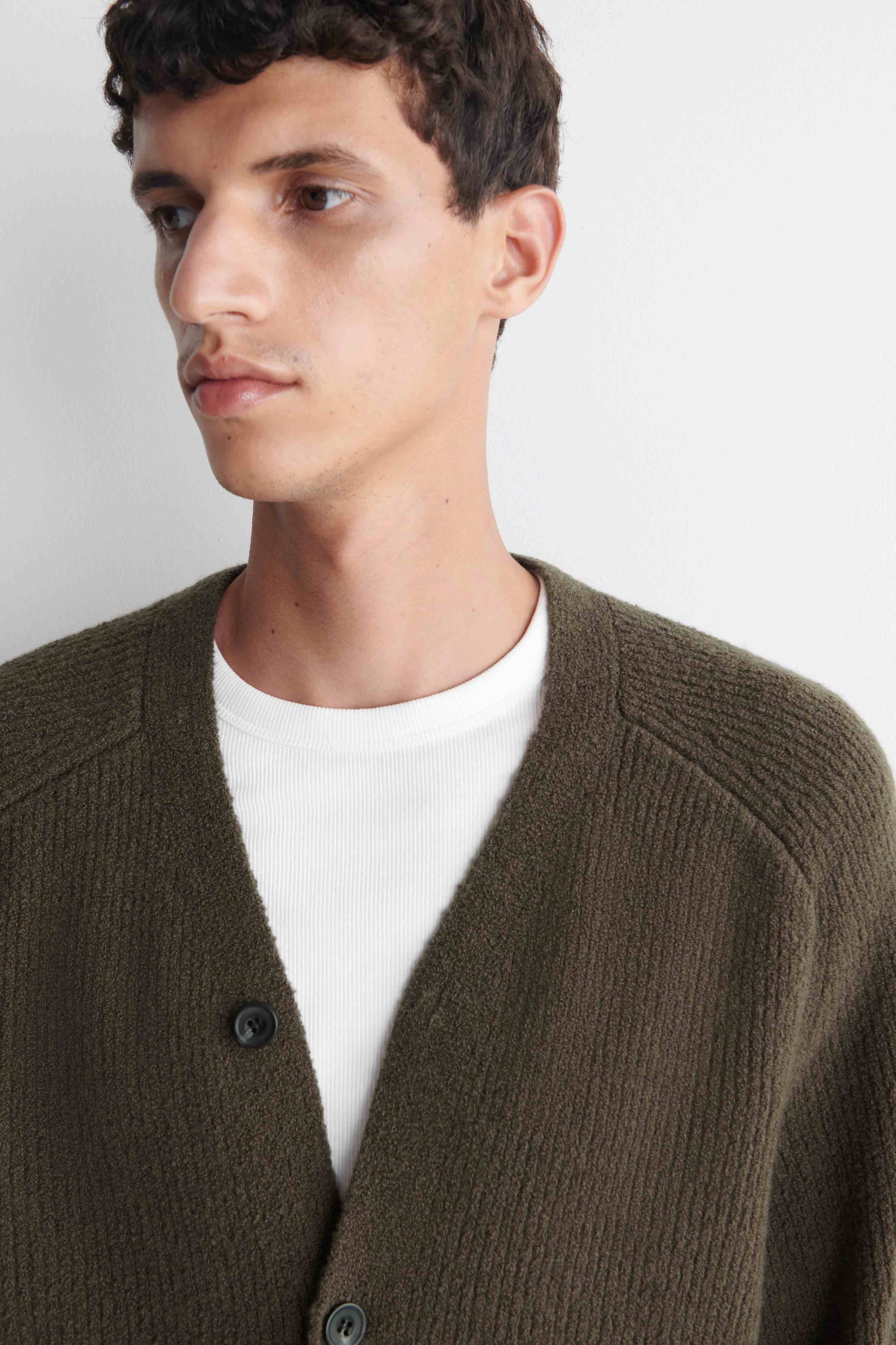 WOOL-BLEND BOUCLÉ CARDIGAN - 5