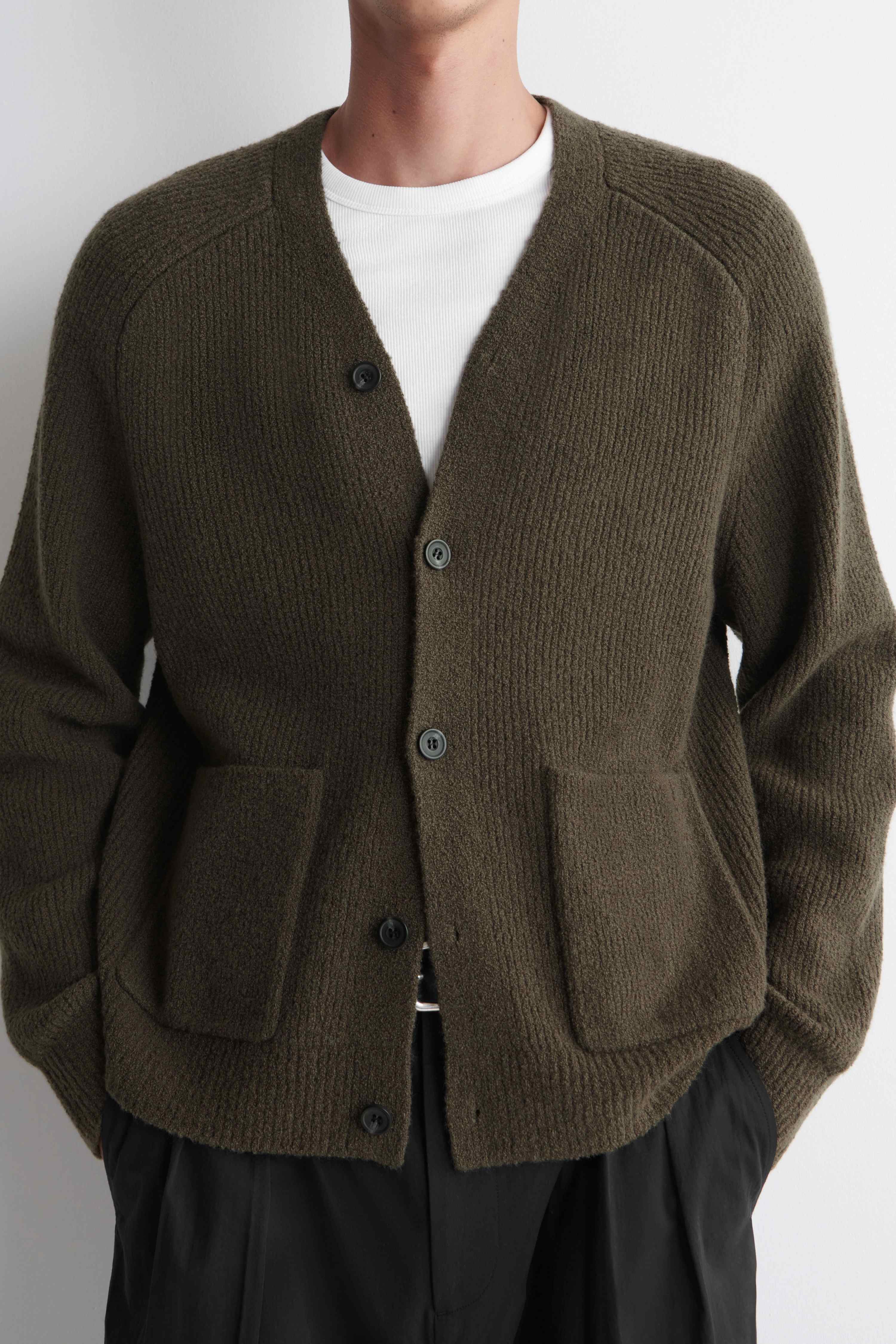 WOOL-BLEND BOUCLÉ CARDIGAN - 6
