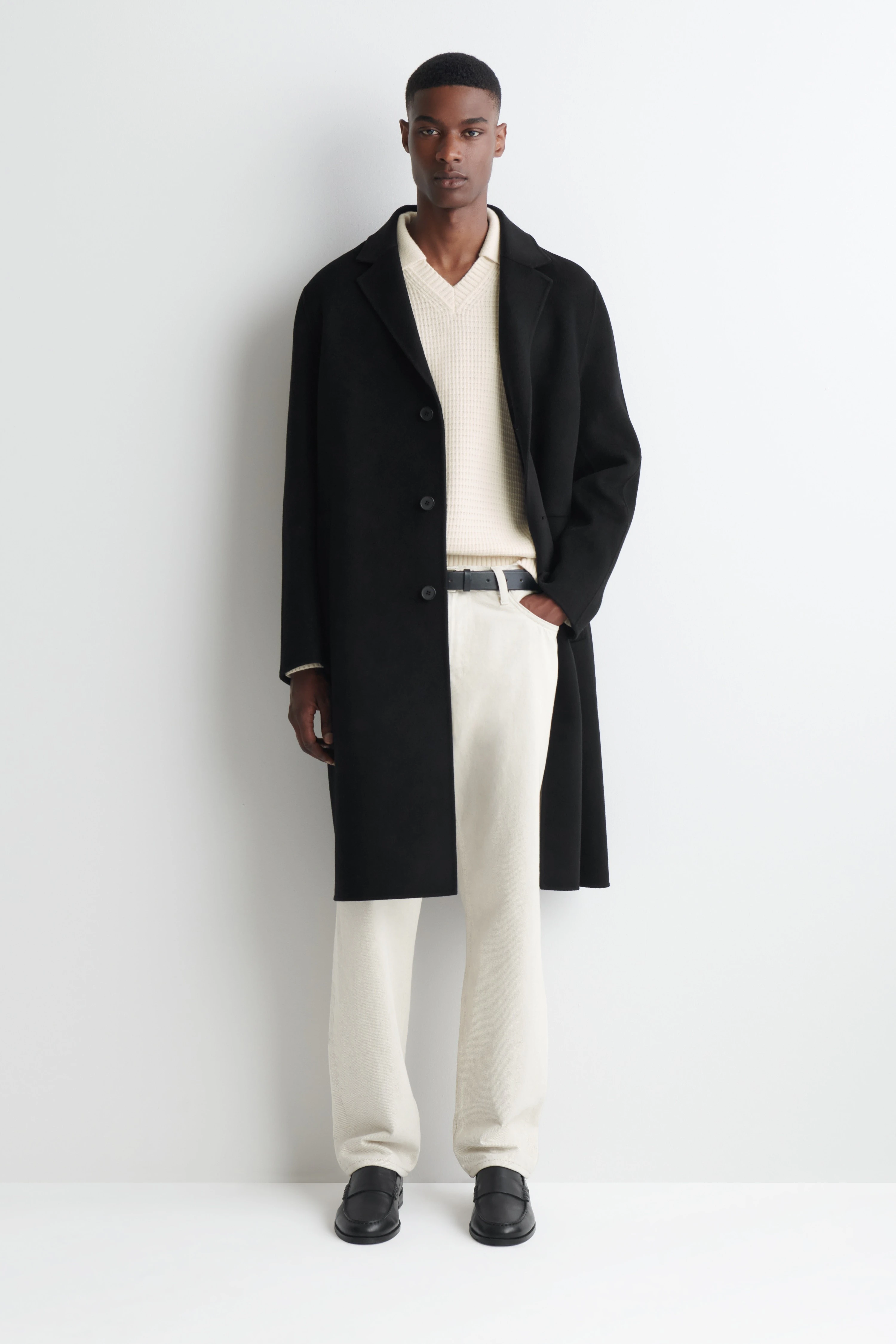 WAFFLE-KNIT WOOL POLO JUMPER - 3