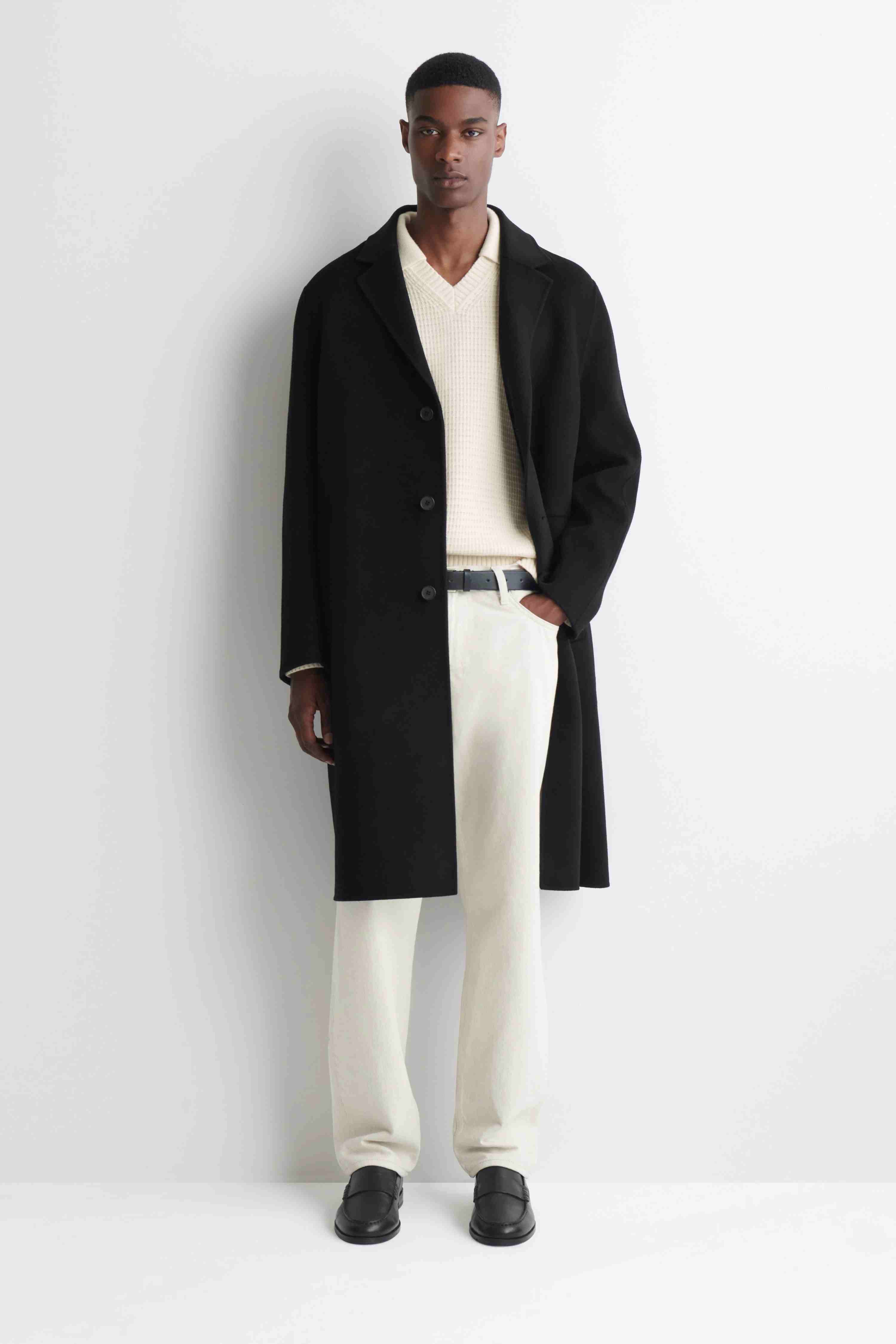 WAFFLE-KNIT WOOL POLO JUMPER - 3