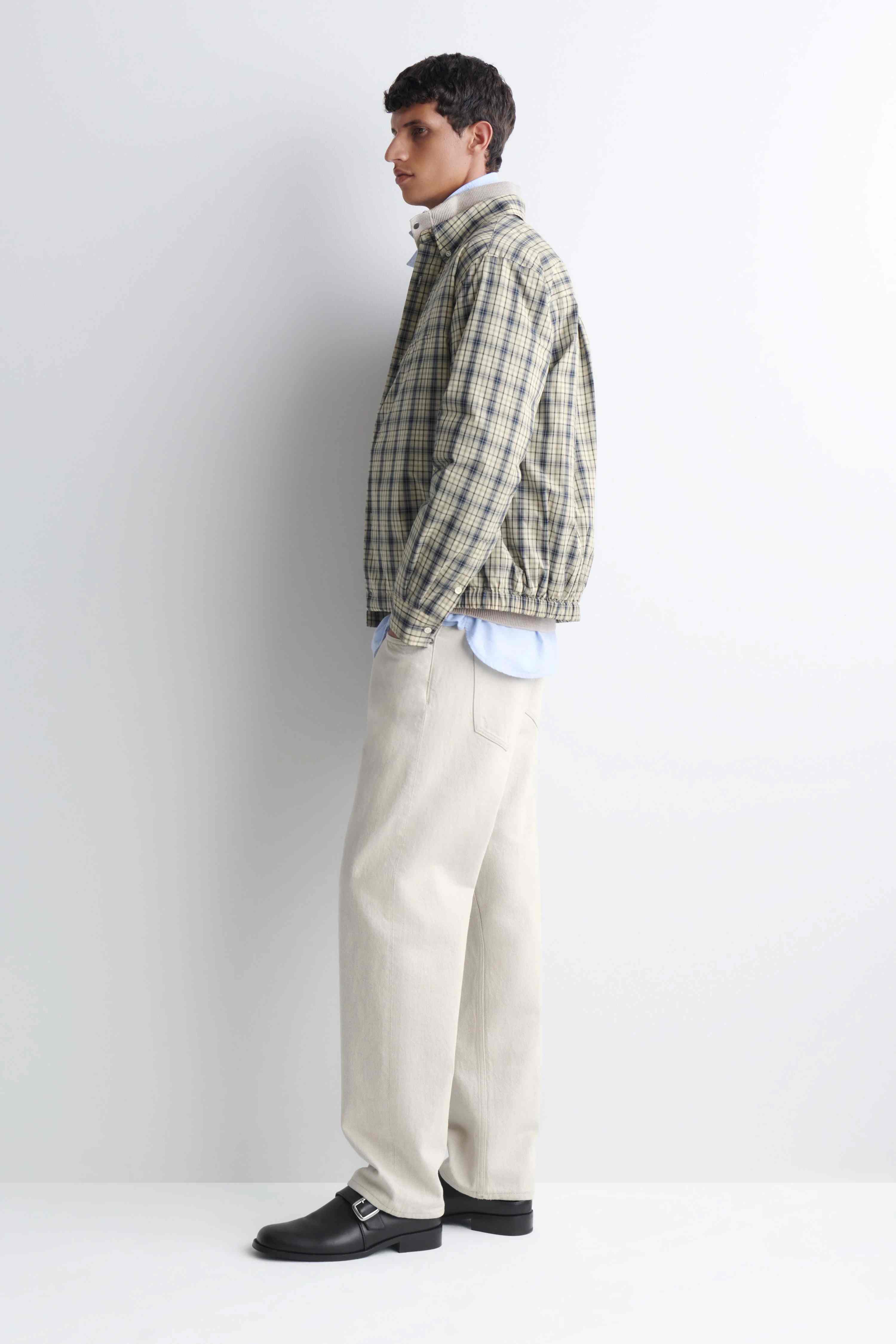 PADDED CHECKED COTTON OVERSHIRT - 4