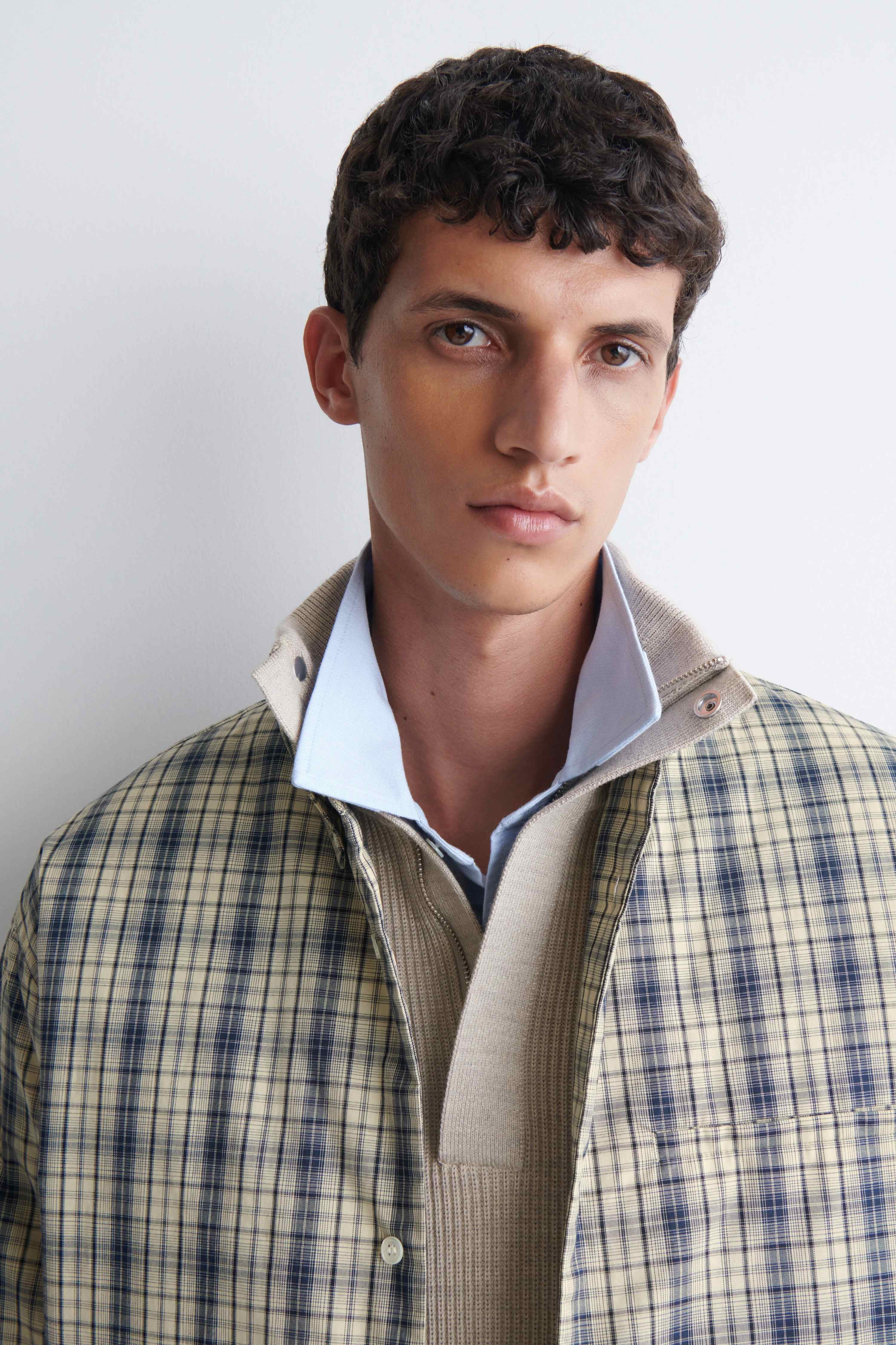 PADDED CHECKED COTTON OVERSHIRT - 5