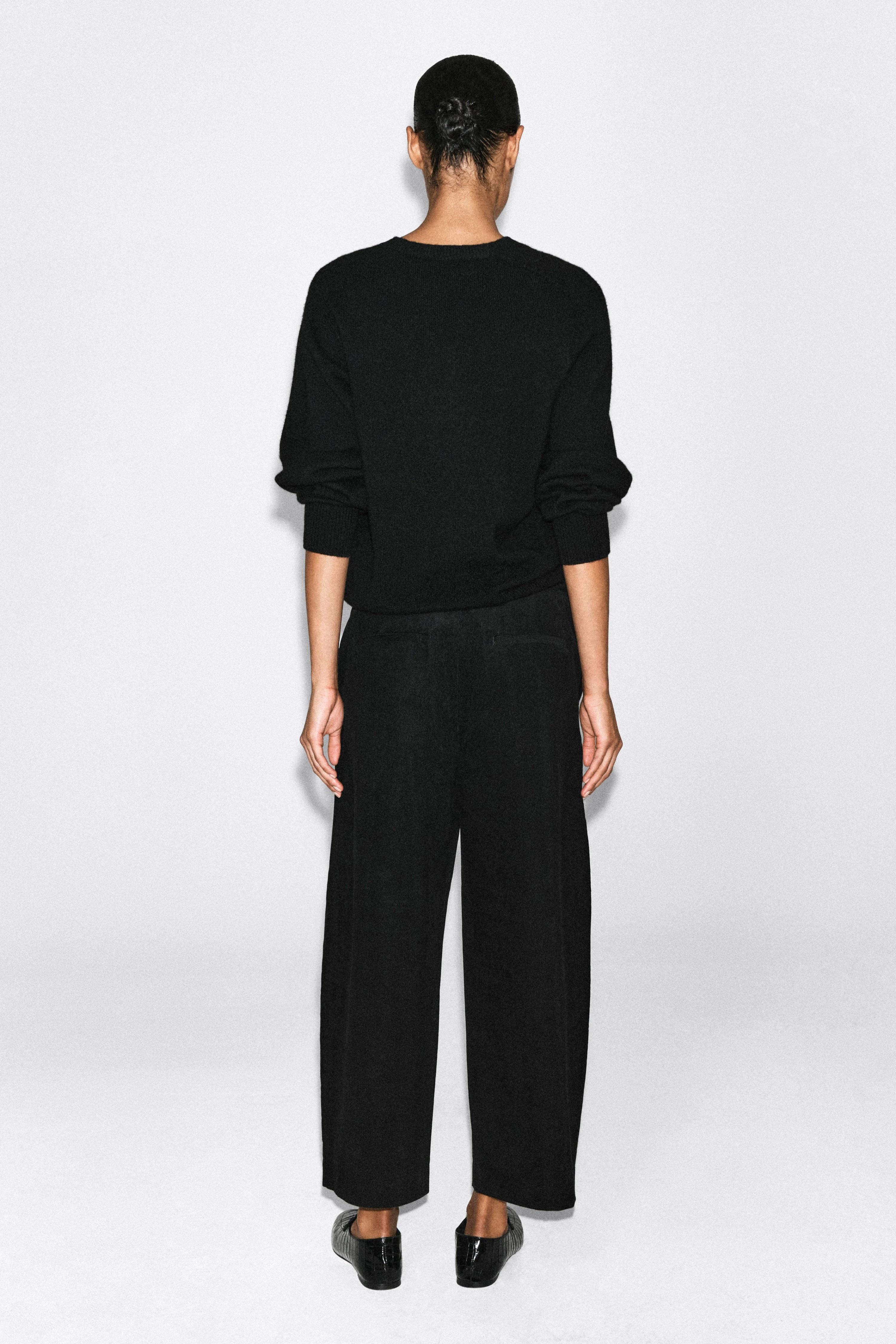 CORDUROY BARREL-LEG TROUSERS - 4