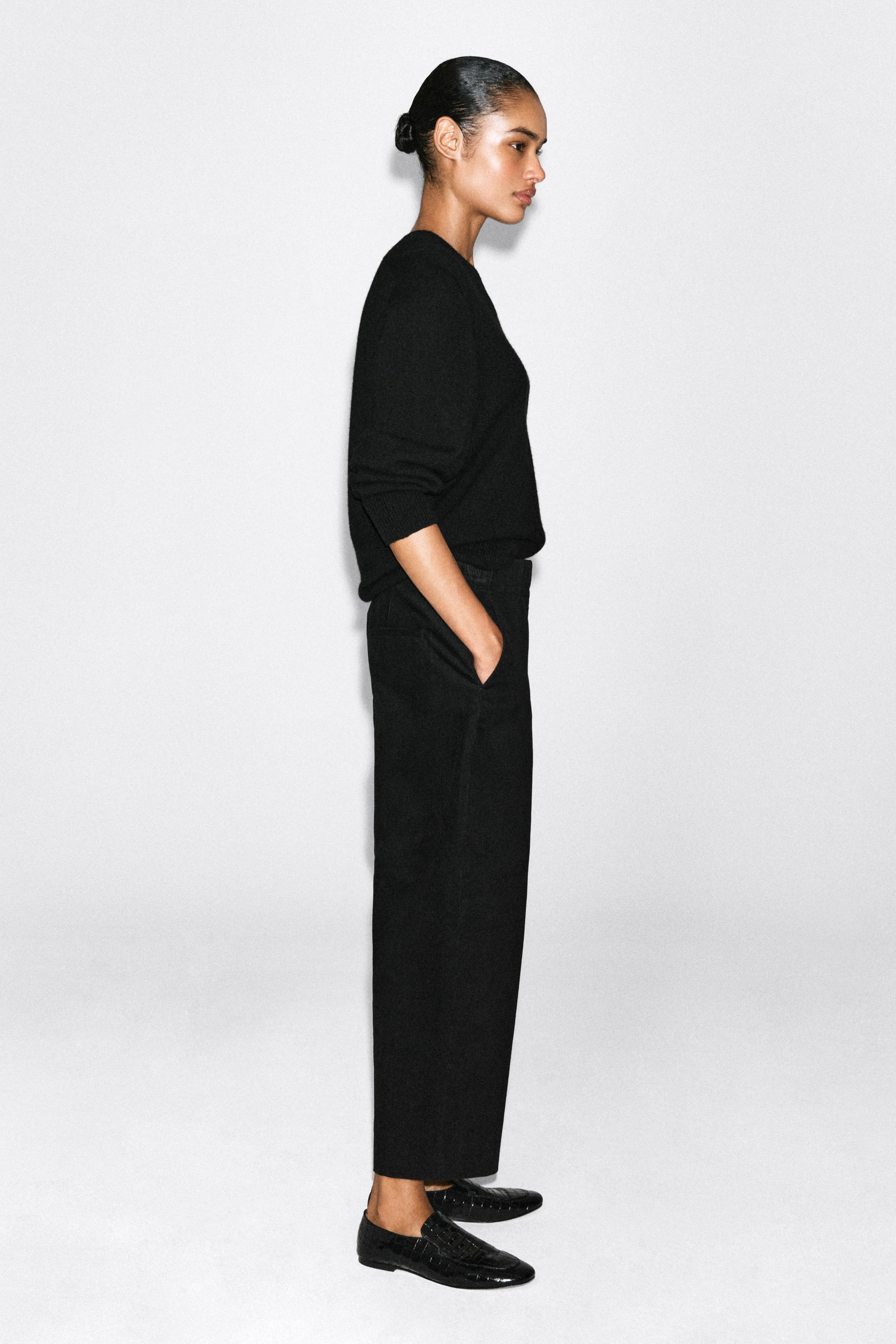 CORDUROY BARREL-LEG TROUSERS - 5