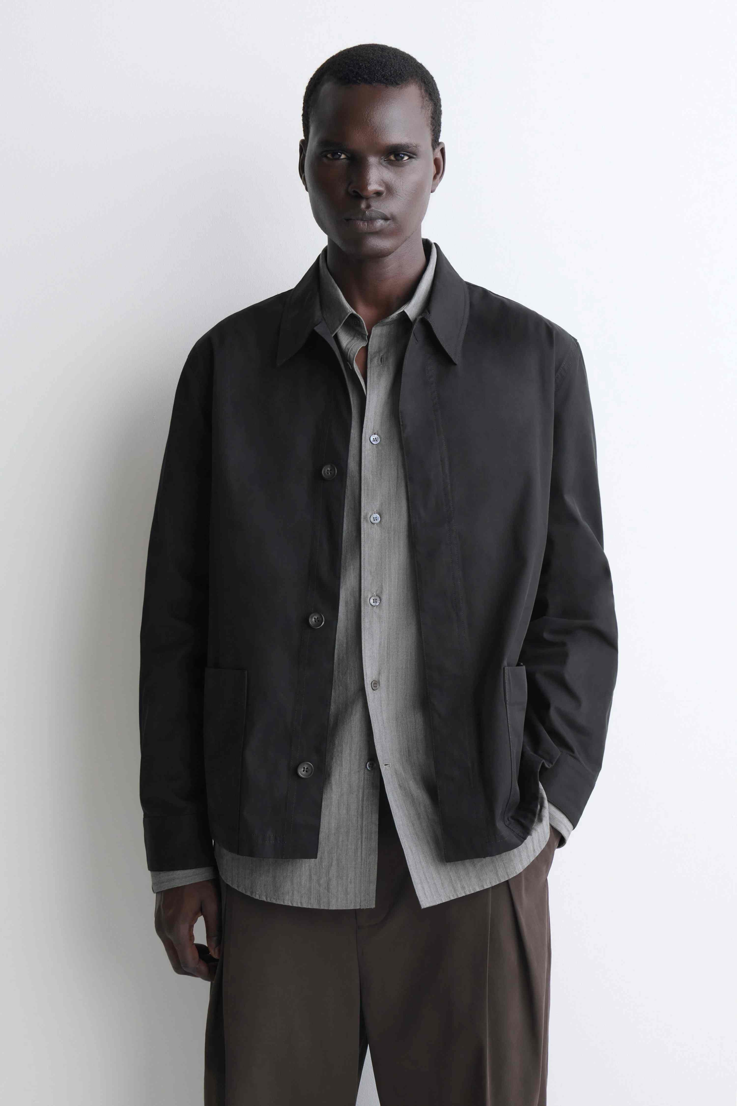 GARMENT-WASHED COTTON-TWILL OVERSHIRT