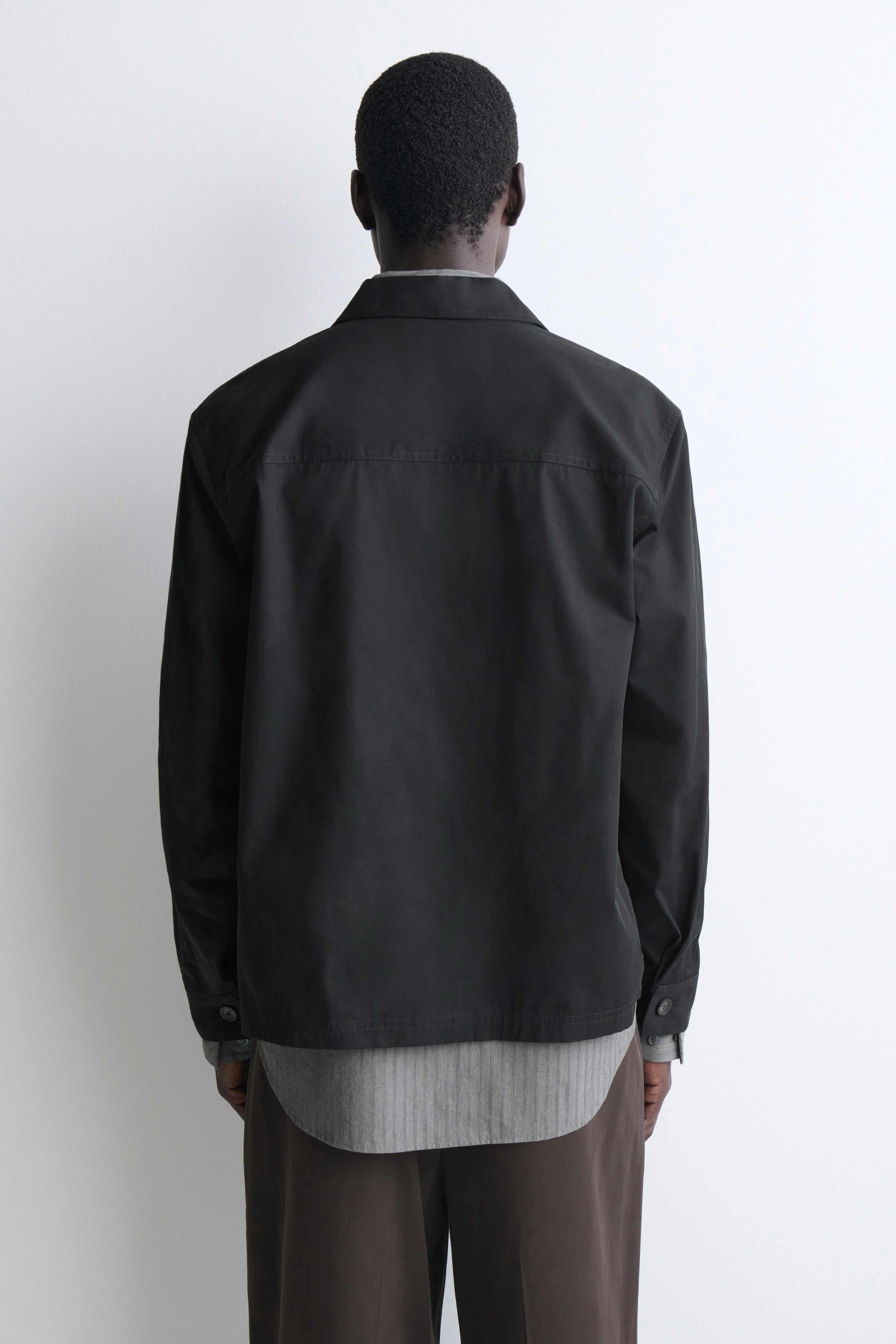 GARMENT-WASHED COTTON-TWILL OVERSHIRT